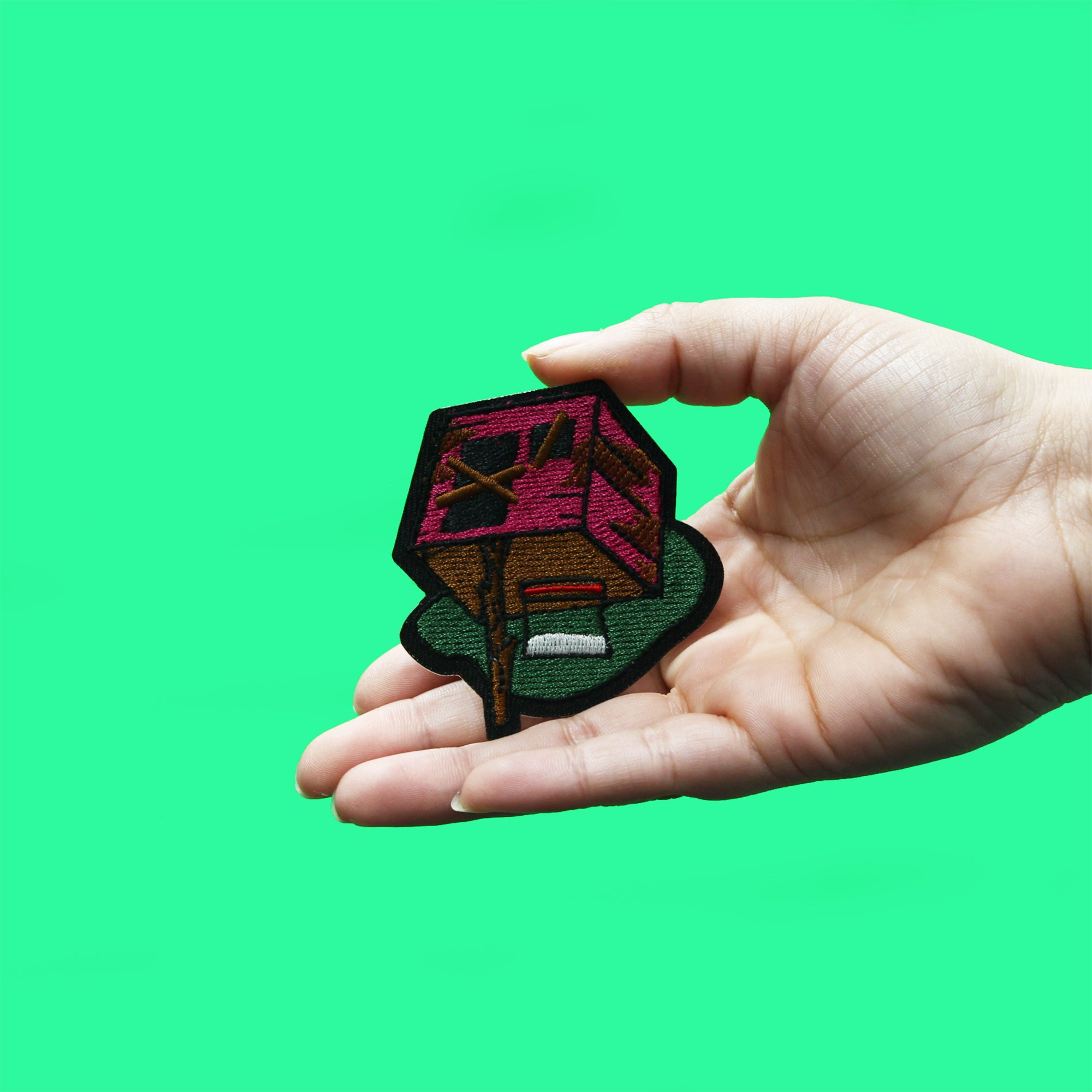 Dope Fiend Trap House Baggie Trick Patch Pink Funny Embroidered Iron On
