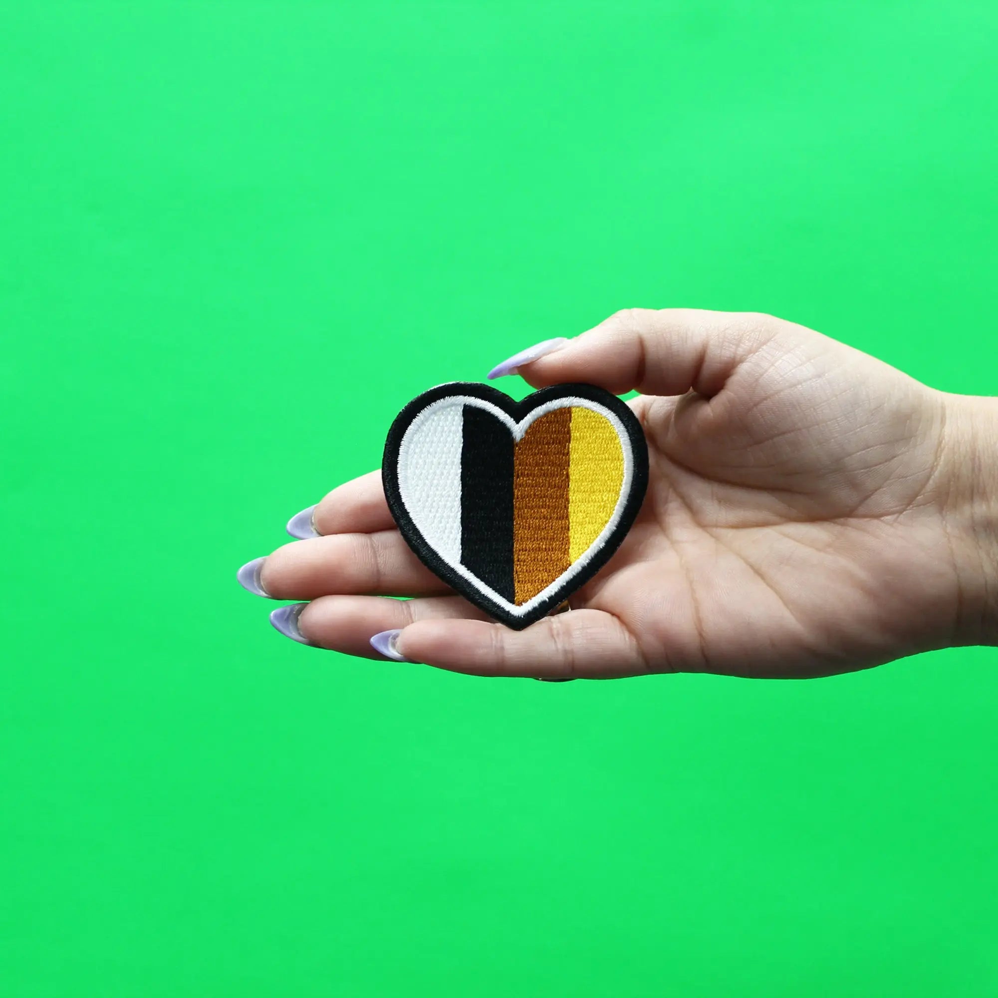 Interracial Marriage Heart Patch Social Equality Embroidered Iron On