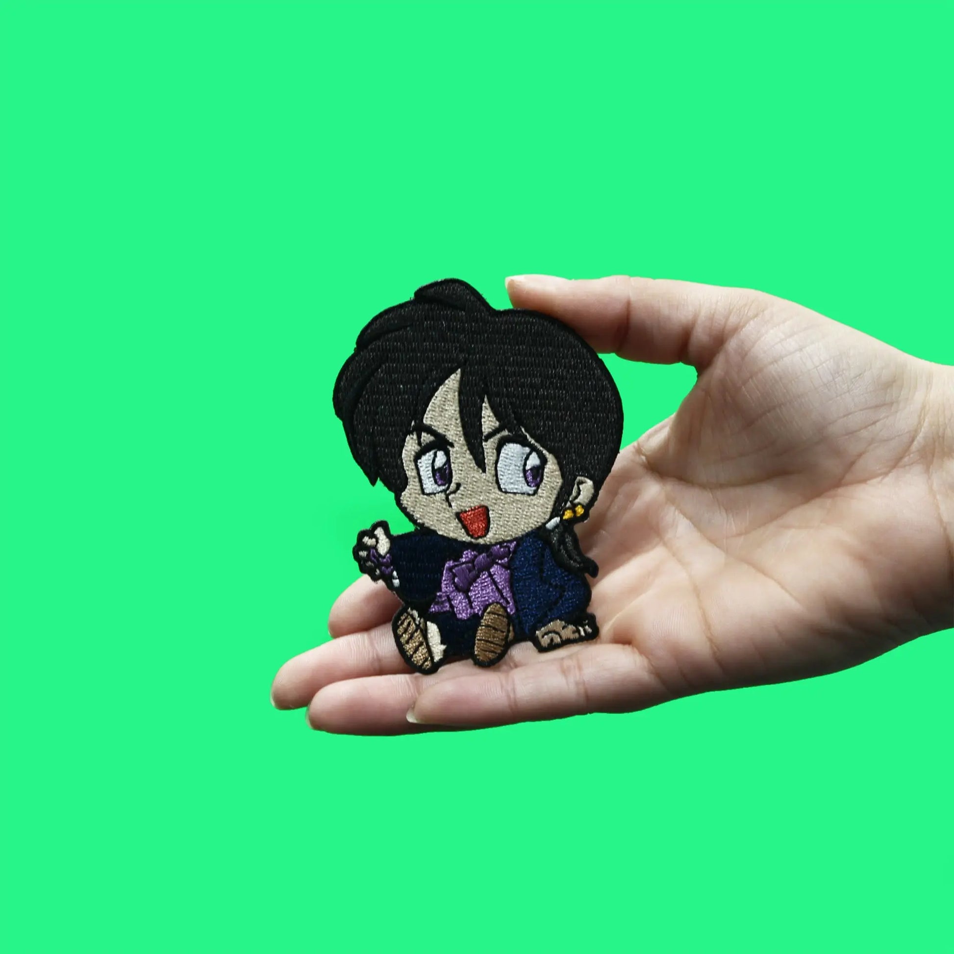 Inuyasha Patch Monk Chibi Miroku Embroidered Iron On