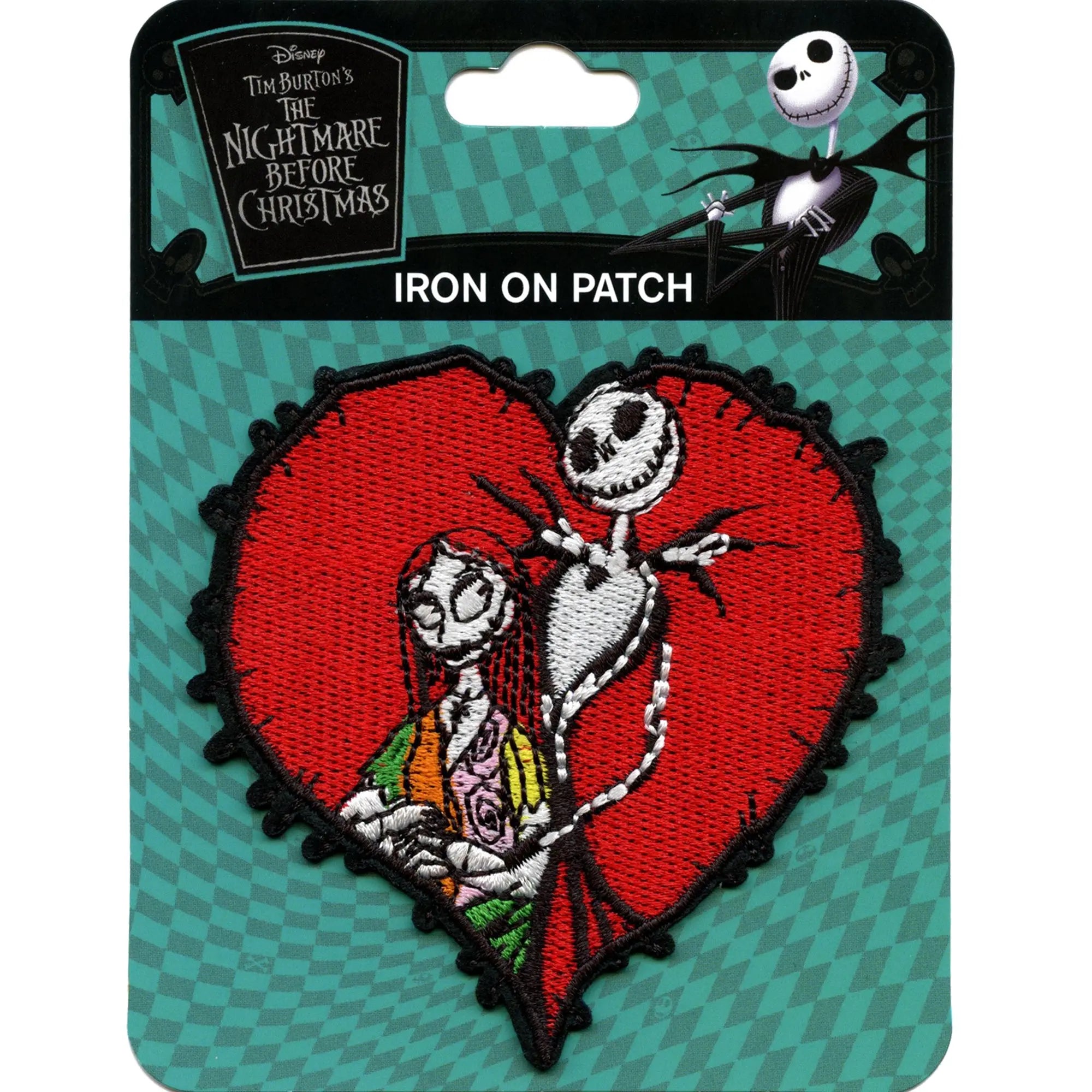 Nightmare Before Christmas Jack Skellington and Sally Disney Iron On Applique Patch