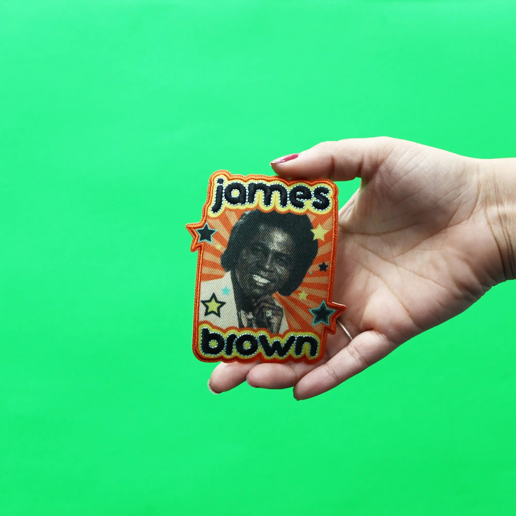 James Brown Patch Star Portrait Embroidered Iron On