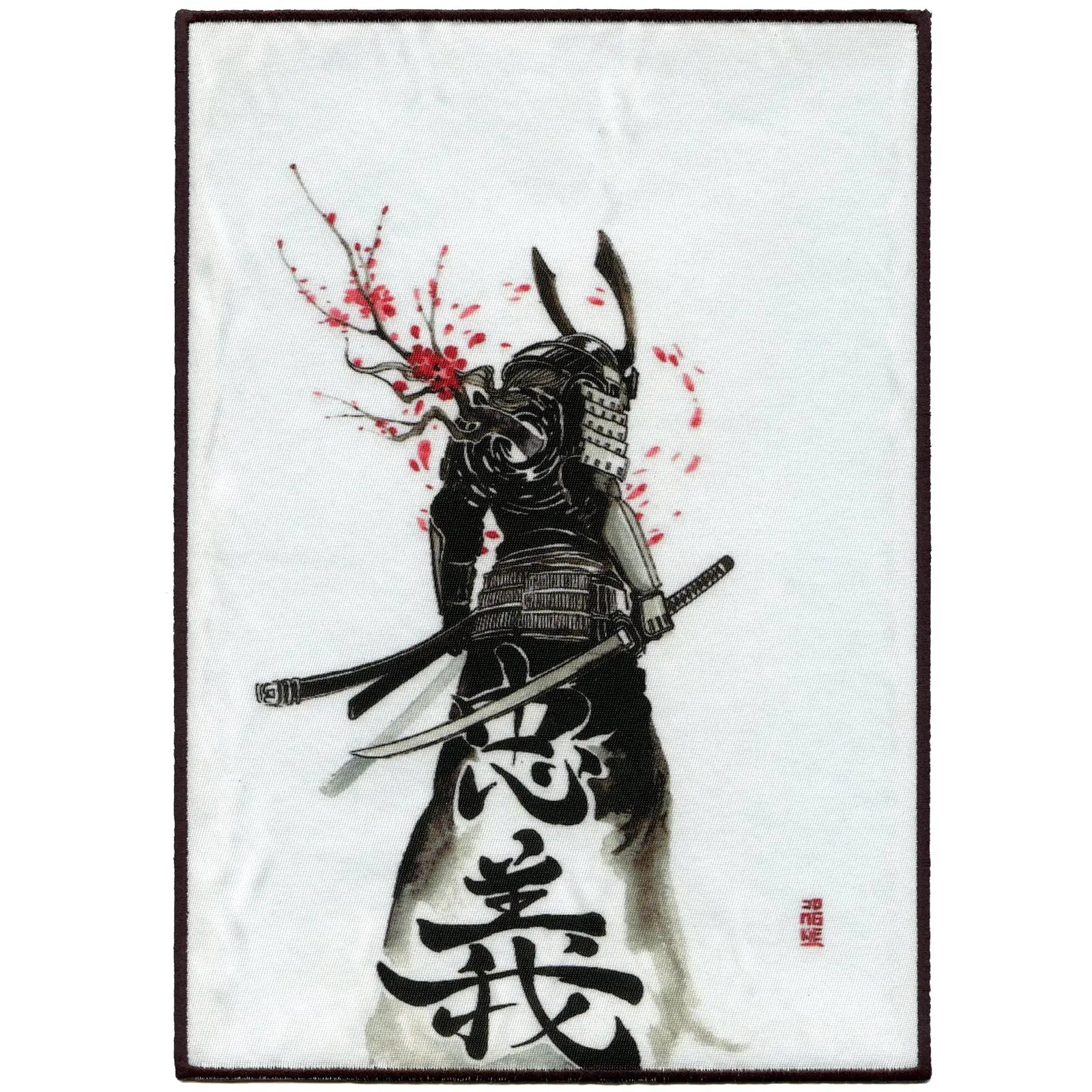 Japanese Bushi Samurai FotoPatch Cherry Blossoms XL Embroidered Iron-on