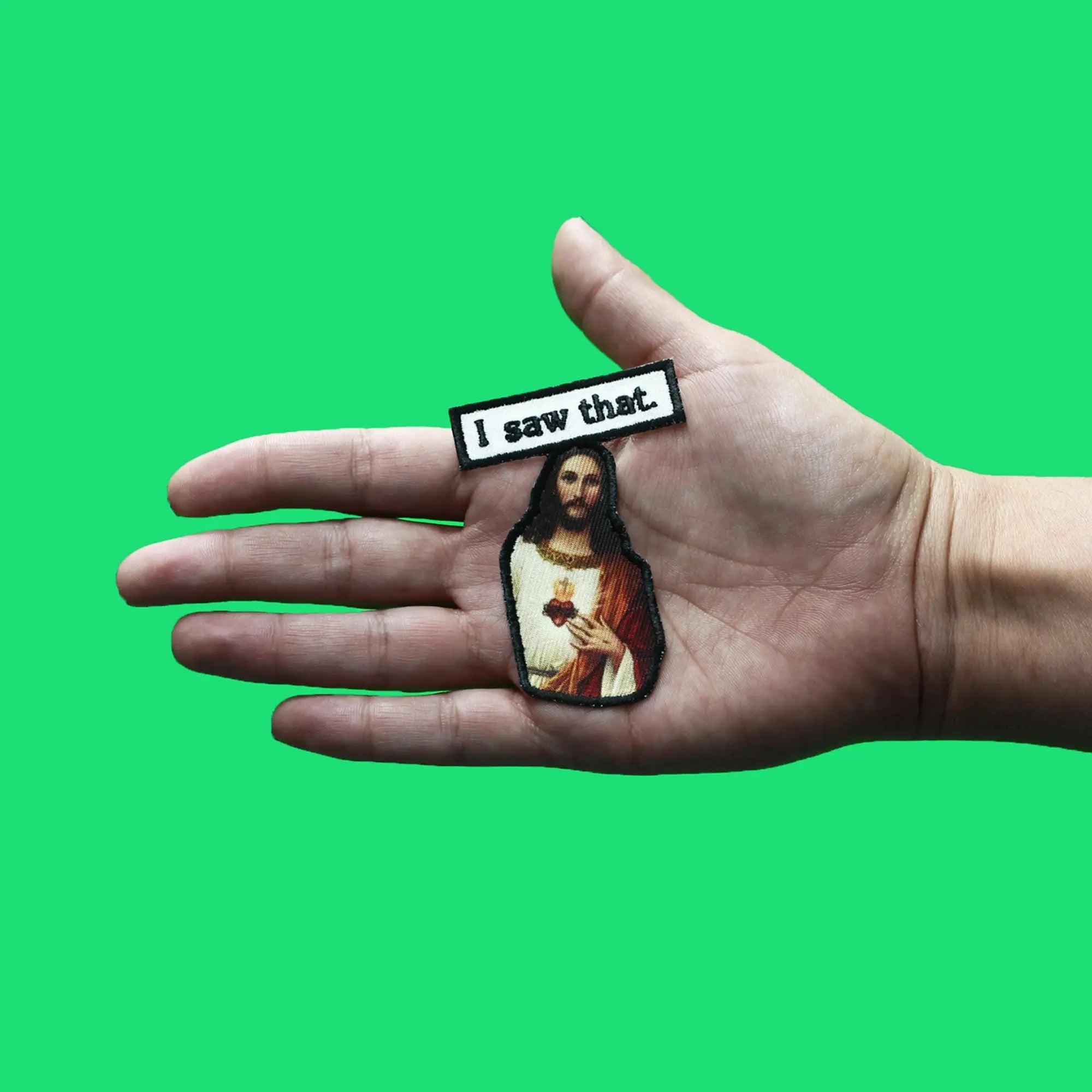 Jesus Is Always Watching Patch Funny Always Watching Embroidered Iron On