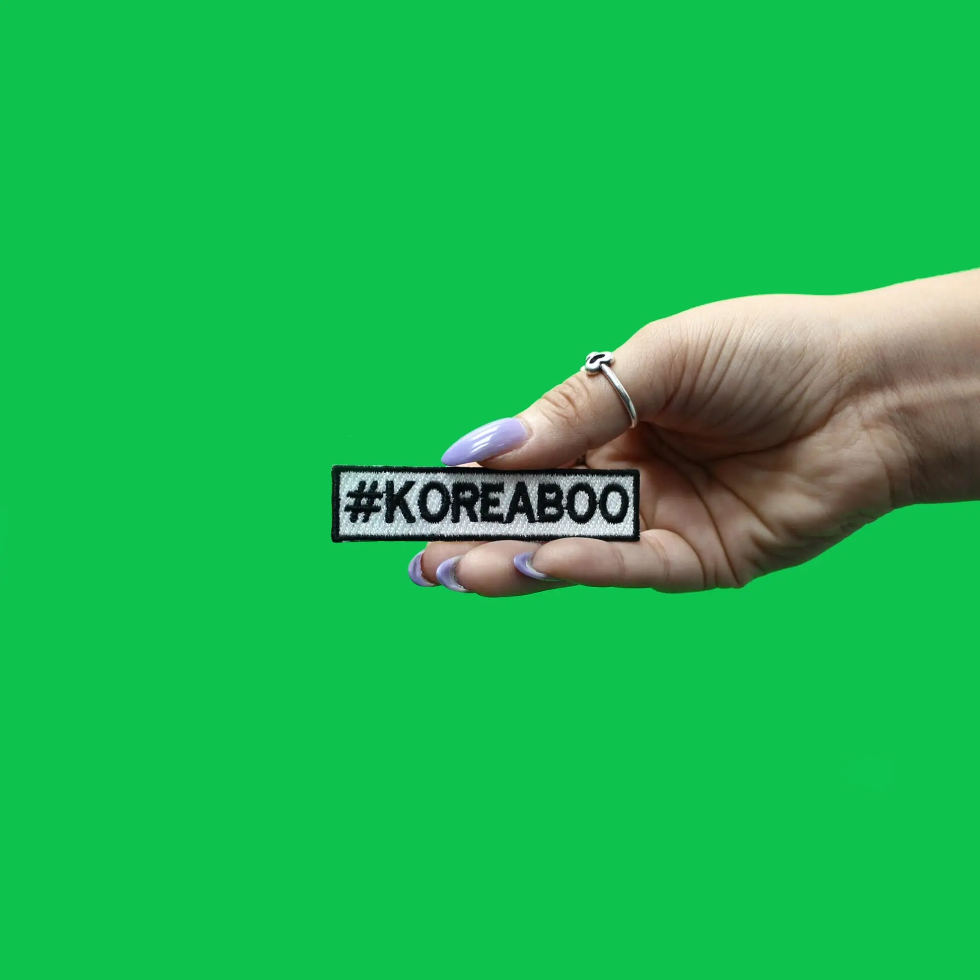 #KOREABOO Patch KPOP Fan Hashtag Embroidered Iron On