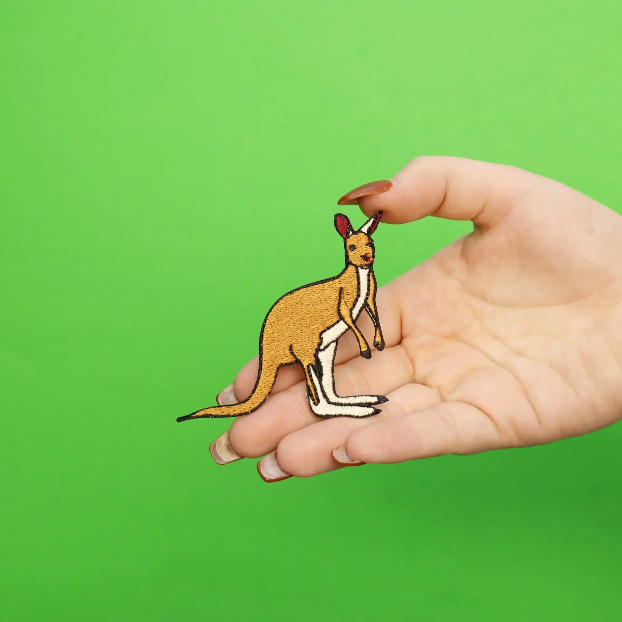 Full Body Kangaroo Embroidered Iron On Patch