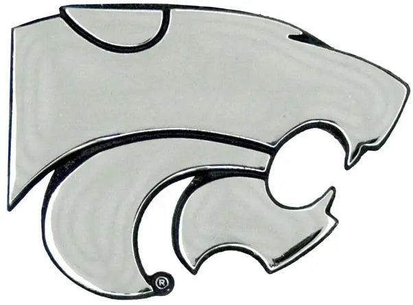 Kansas State Wildcats Premium Solid Metal Chrome Plated Car Auto Emblem