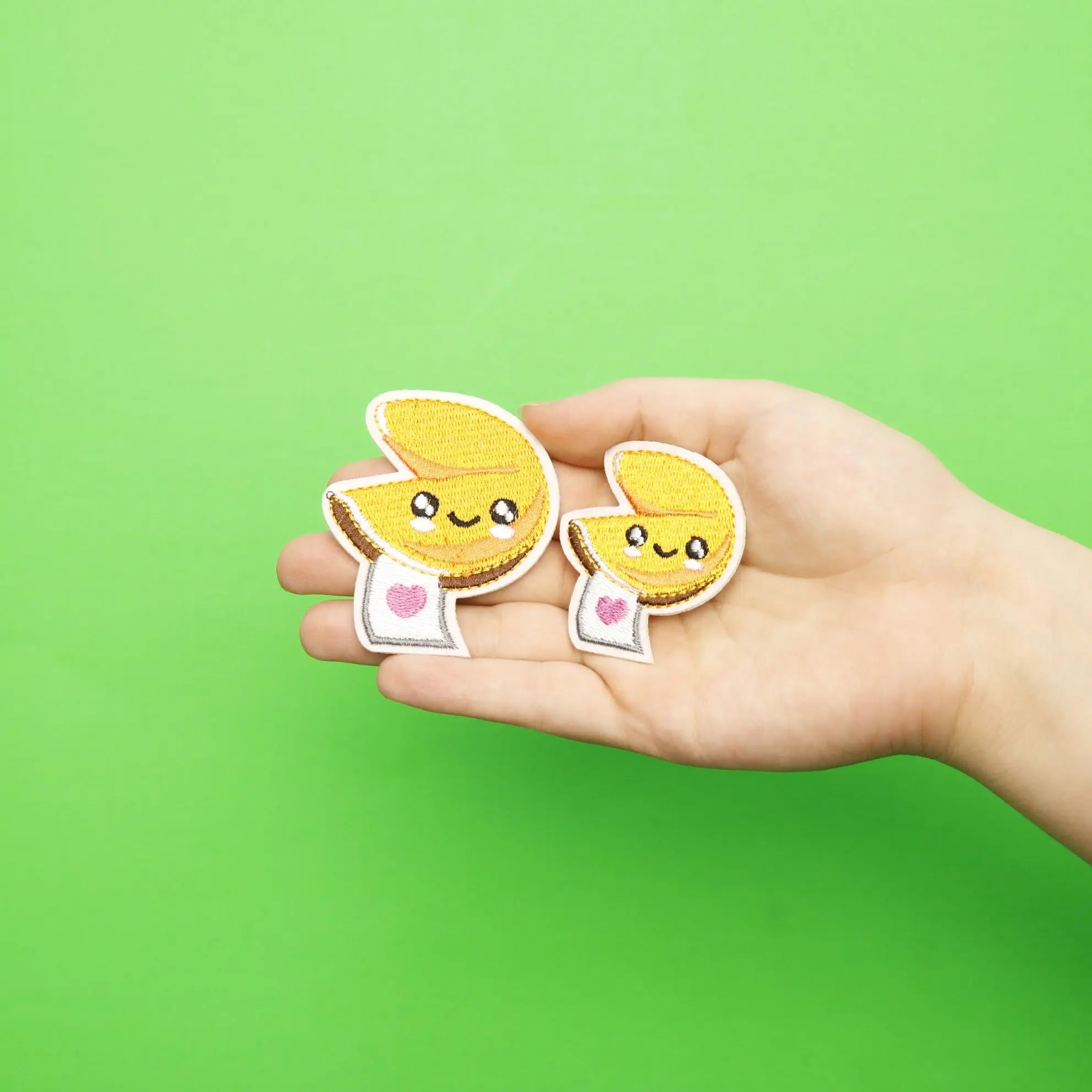Kawaii Fortune Cookies Embroidered Iron On Patch (2pc)