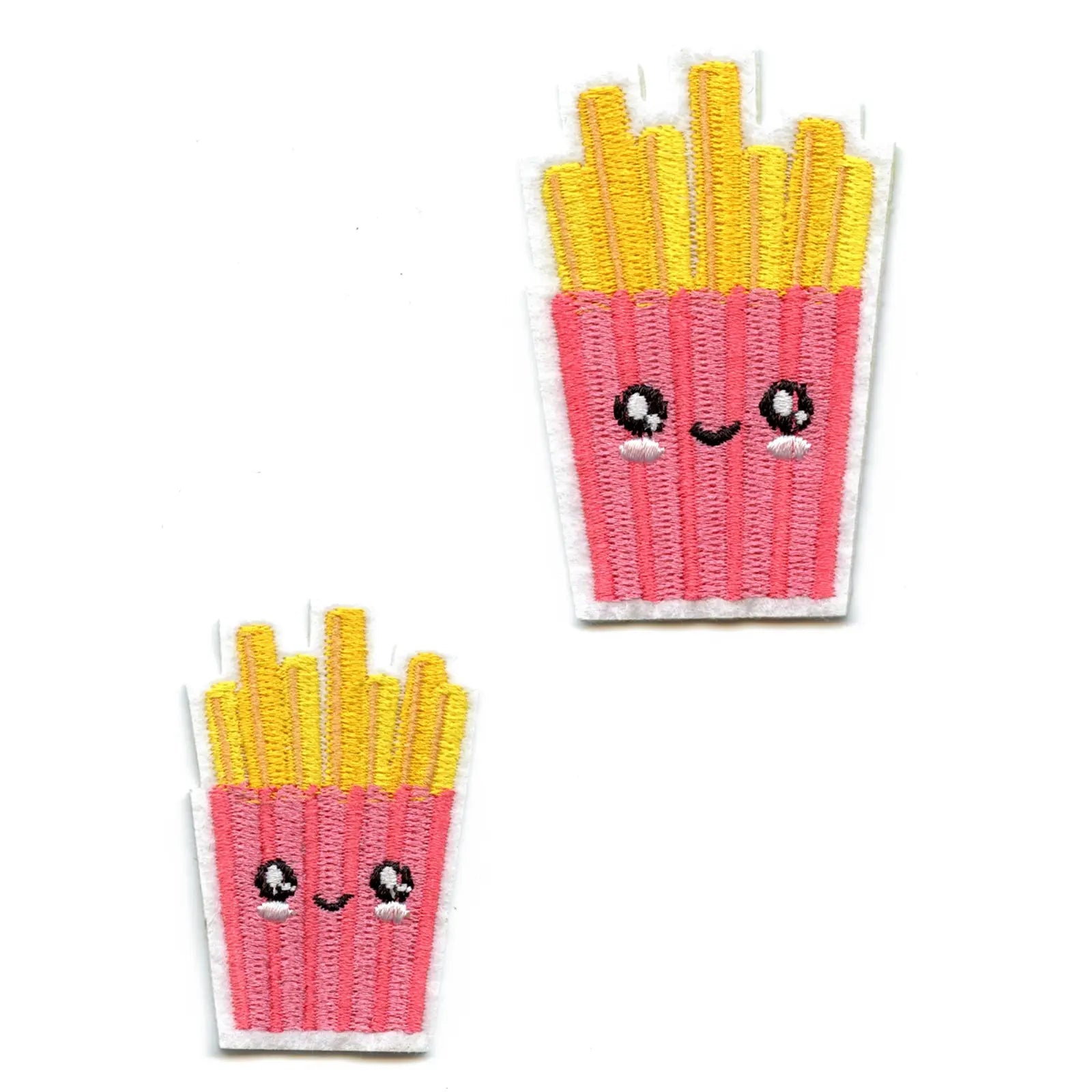 Kawaii French Fries Embroidered Iron On Patch (2pc)