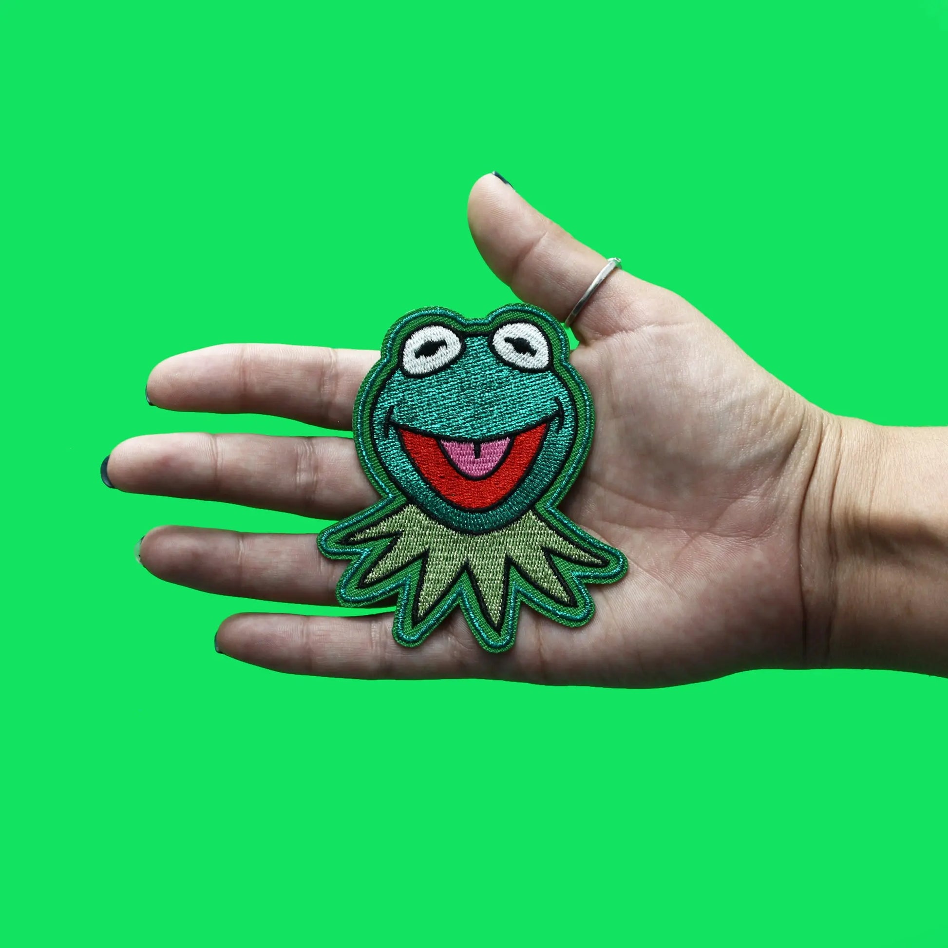 Muppets Kermit The Frog Patch Kids Puppet Disney Embroidered Iron On