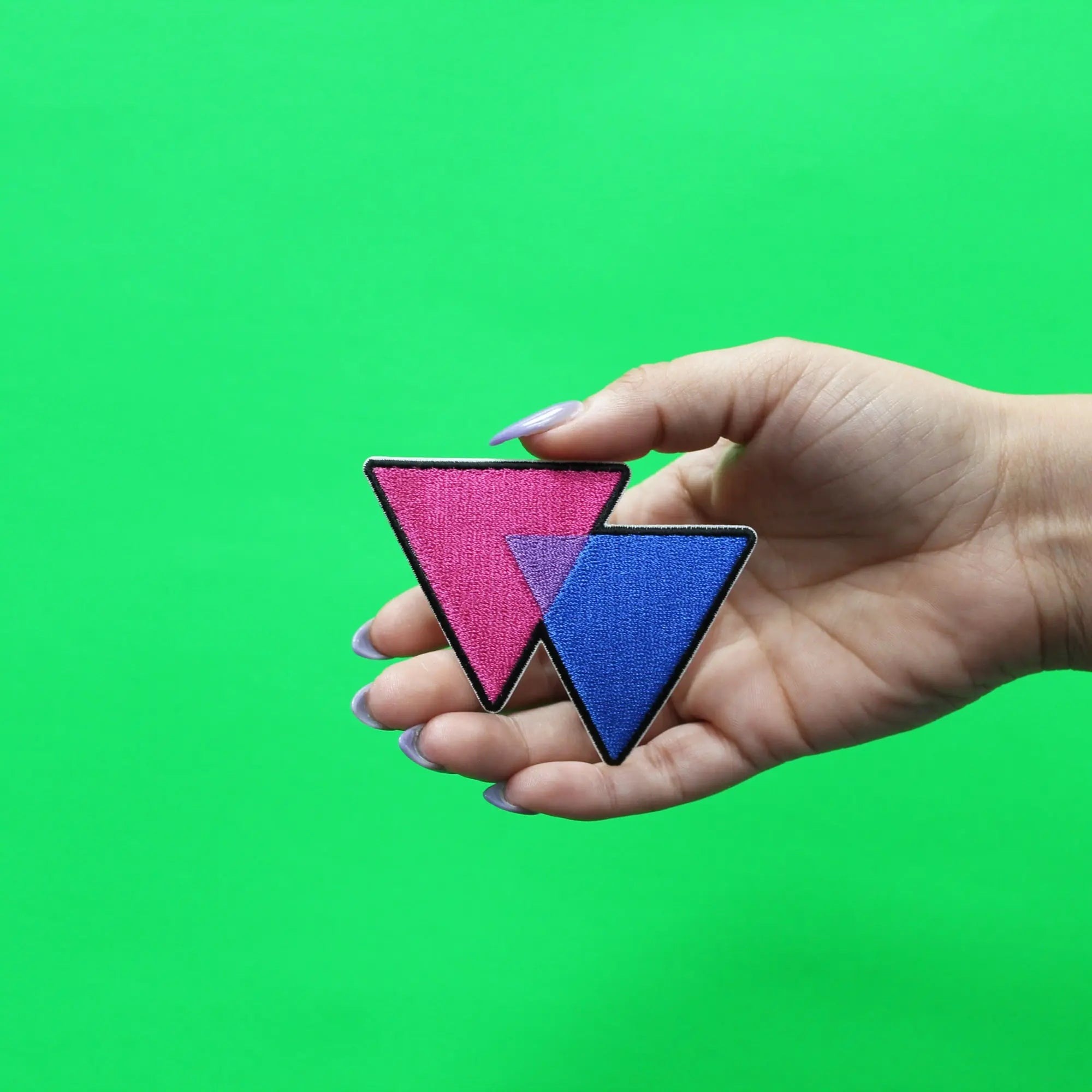 Bisexual Triangles Patch LGBTQ+ Community Embroidered Iron On