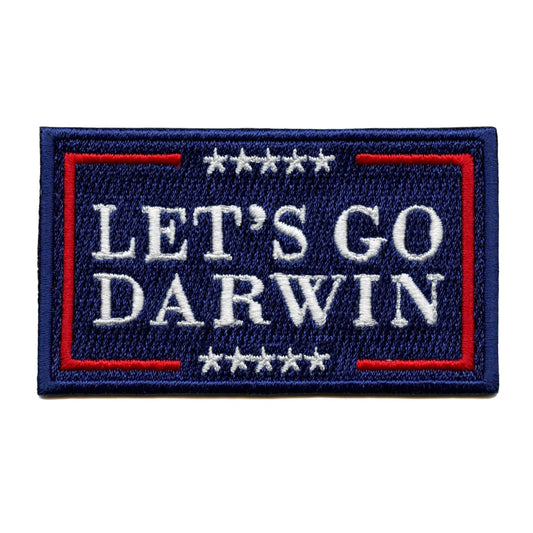Let's Go Darwin Patch Funny Campaign Logo Embroidered Iron On