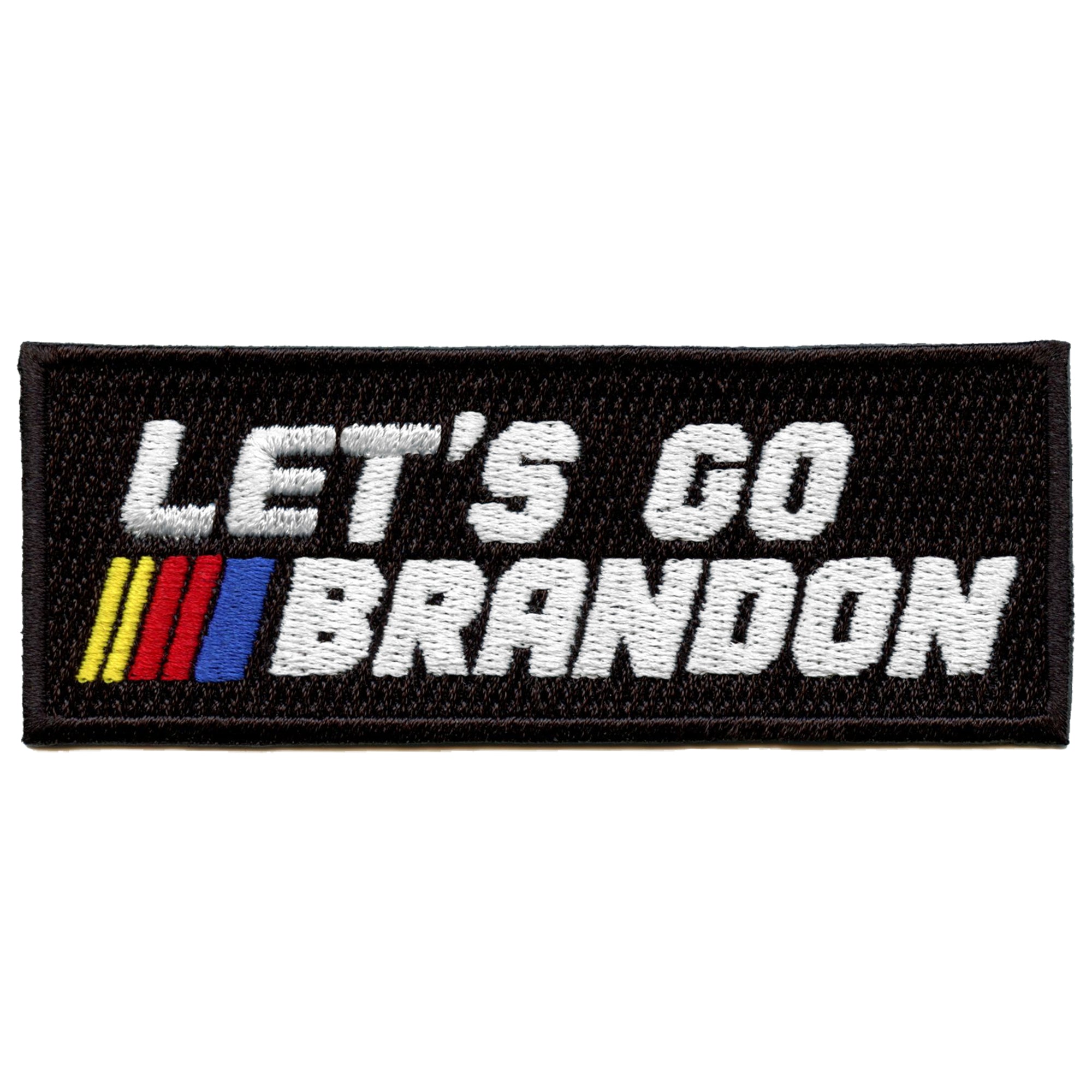 Let's Go Brandon Patch Race Car Parody Embroidered Iron On