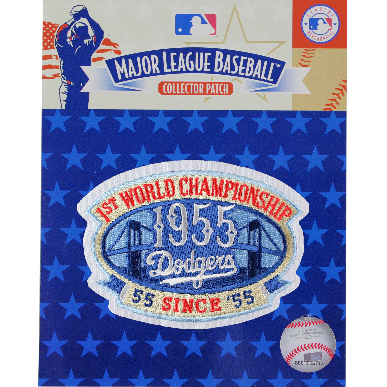 2010 Los Angeles Dodgers 55th Anniversary Patch (1st World Championship 1955)