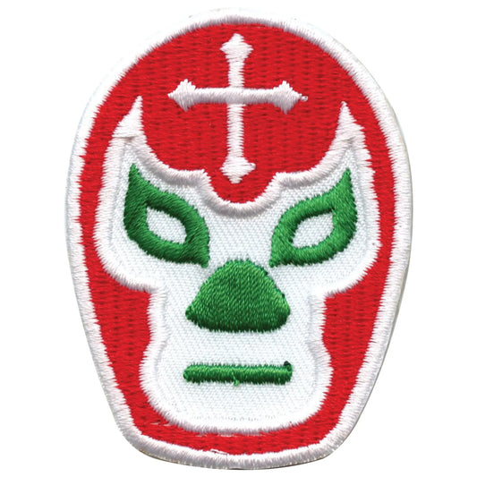 Mexican Luchador Mask Embroidered Iron On Patch