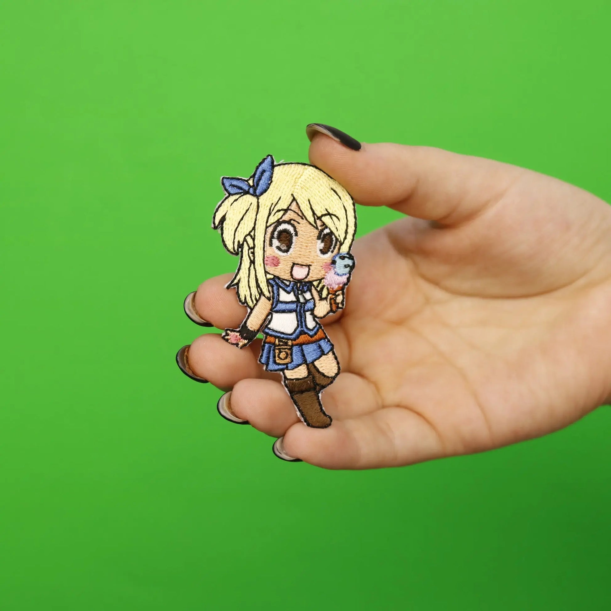 Fairytail Anime Lucy With Ice Cream Embroidered Iron On Patch
