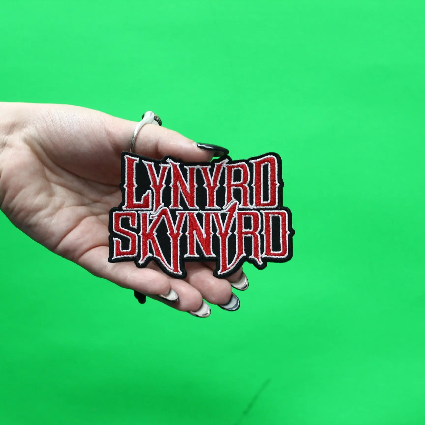 Lynyrd Skynyrd Red Logo Patch Classic Rock Band Embroidered Iron On