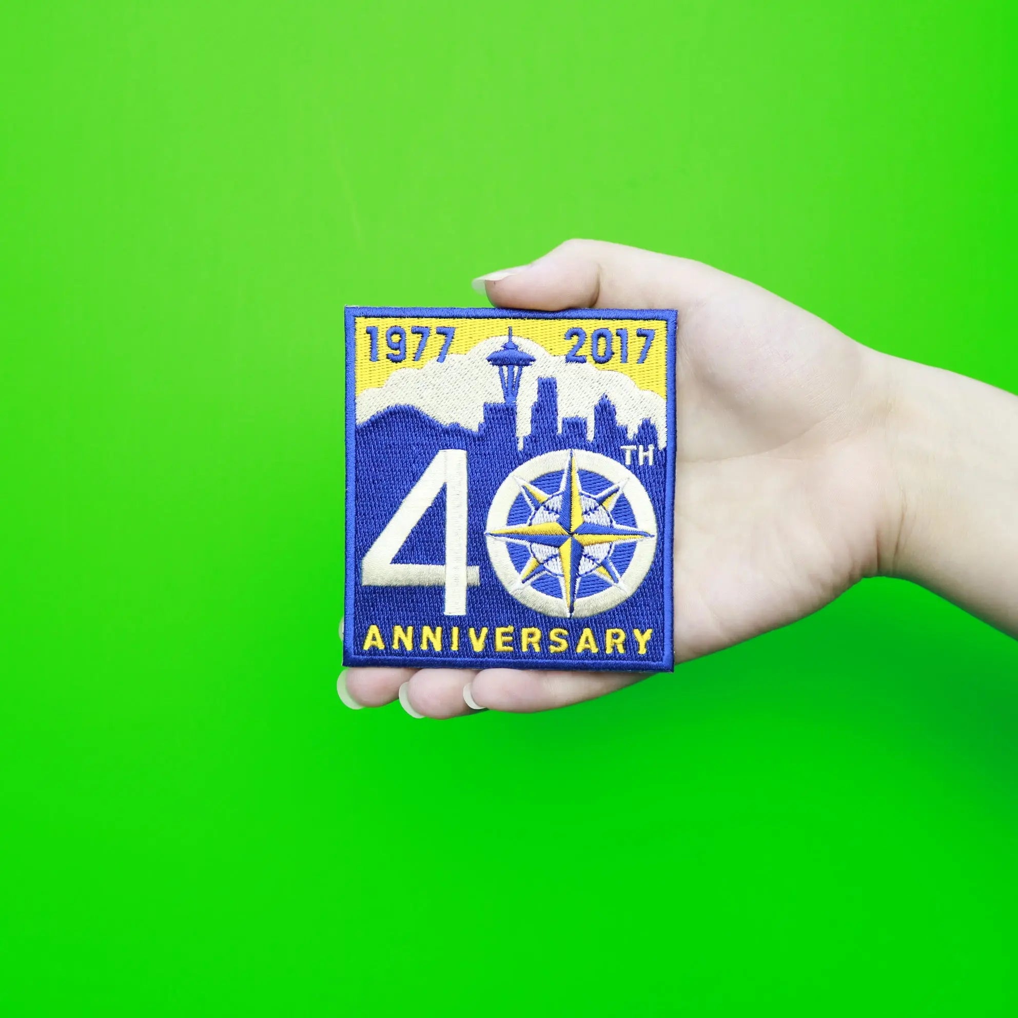 1977-2017 Seattle Mariners 40th Anniversary Patch (Gold)
