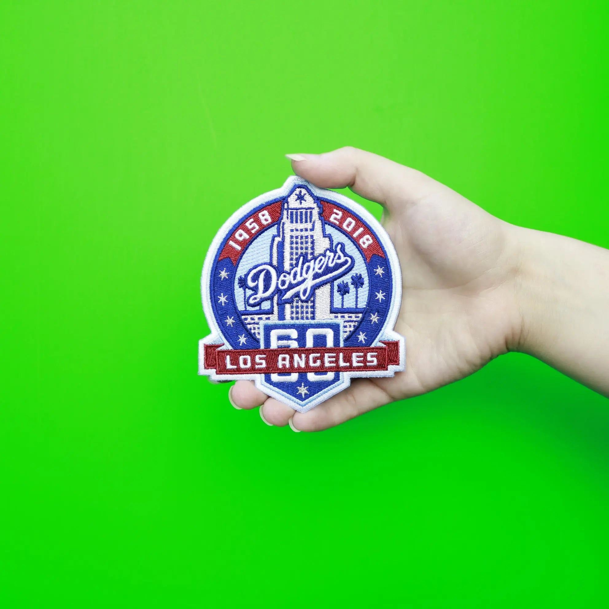 2018 Los Angeles Dodgers 60th Anniversary Season Jersey Sleeve Patch