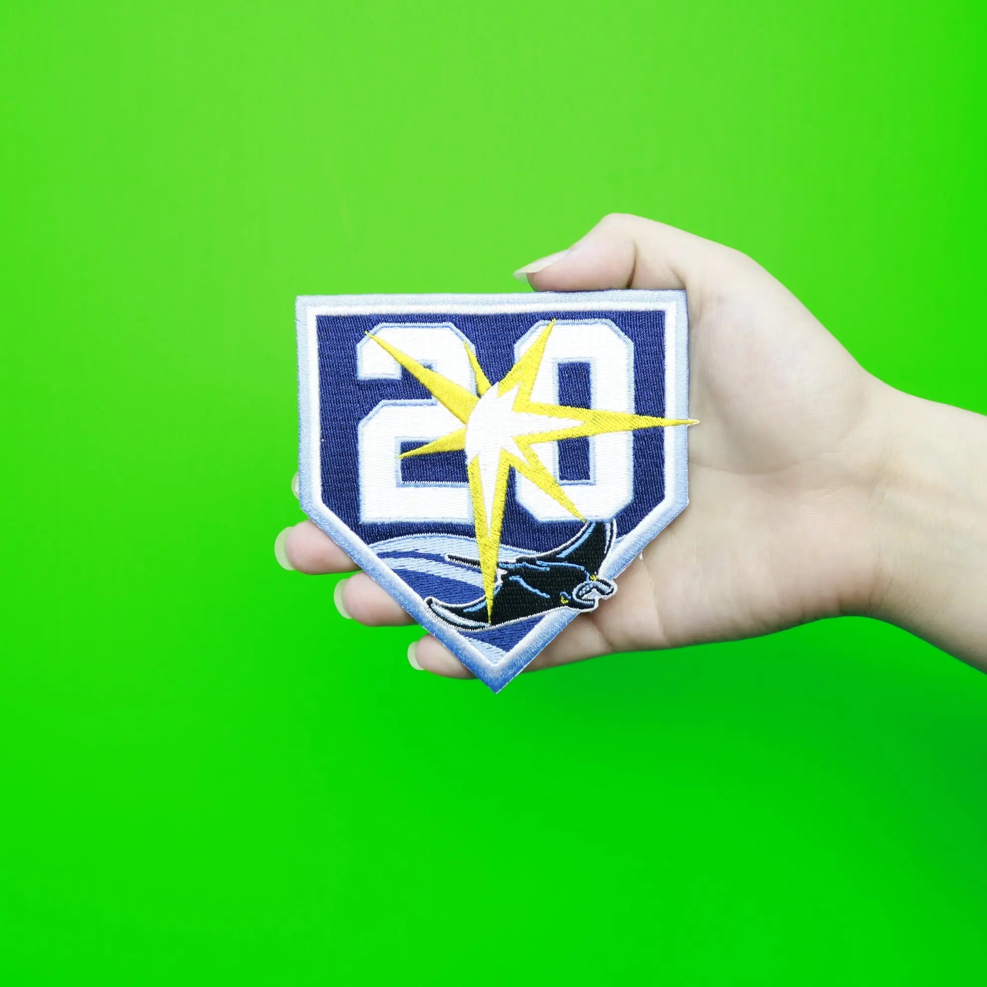 Tampa Bay Rays 20th Anniversary Embroidered Jersey Patch