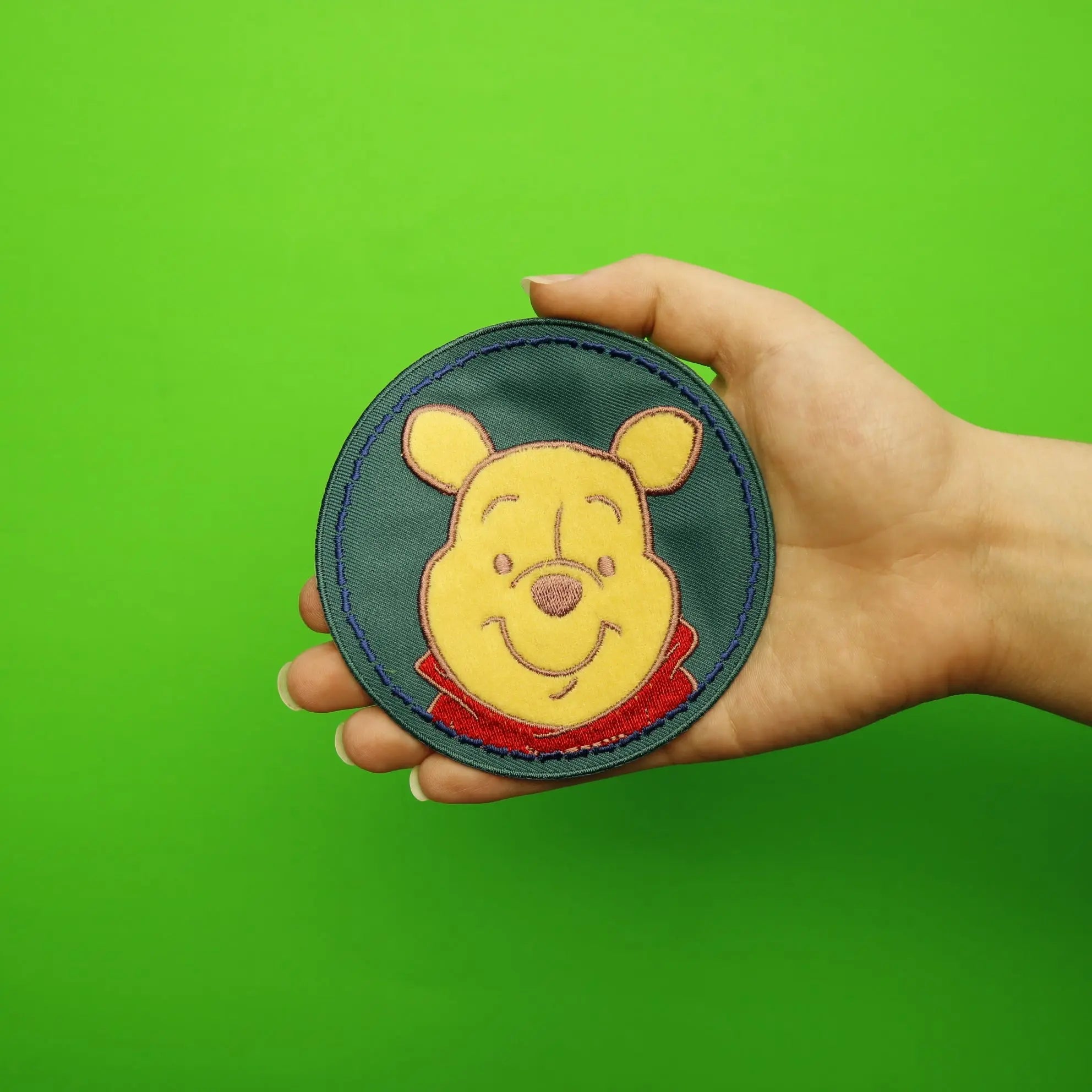 Disney Winnie The Pooh In A Circle Embroidered Applique Iron On Patch