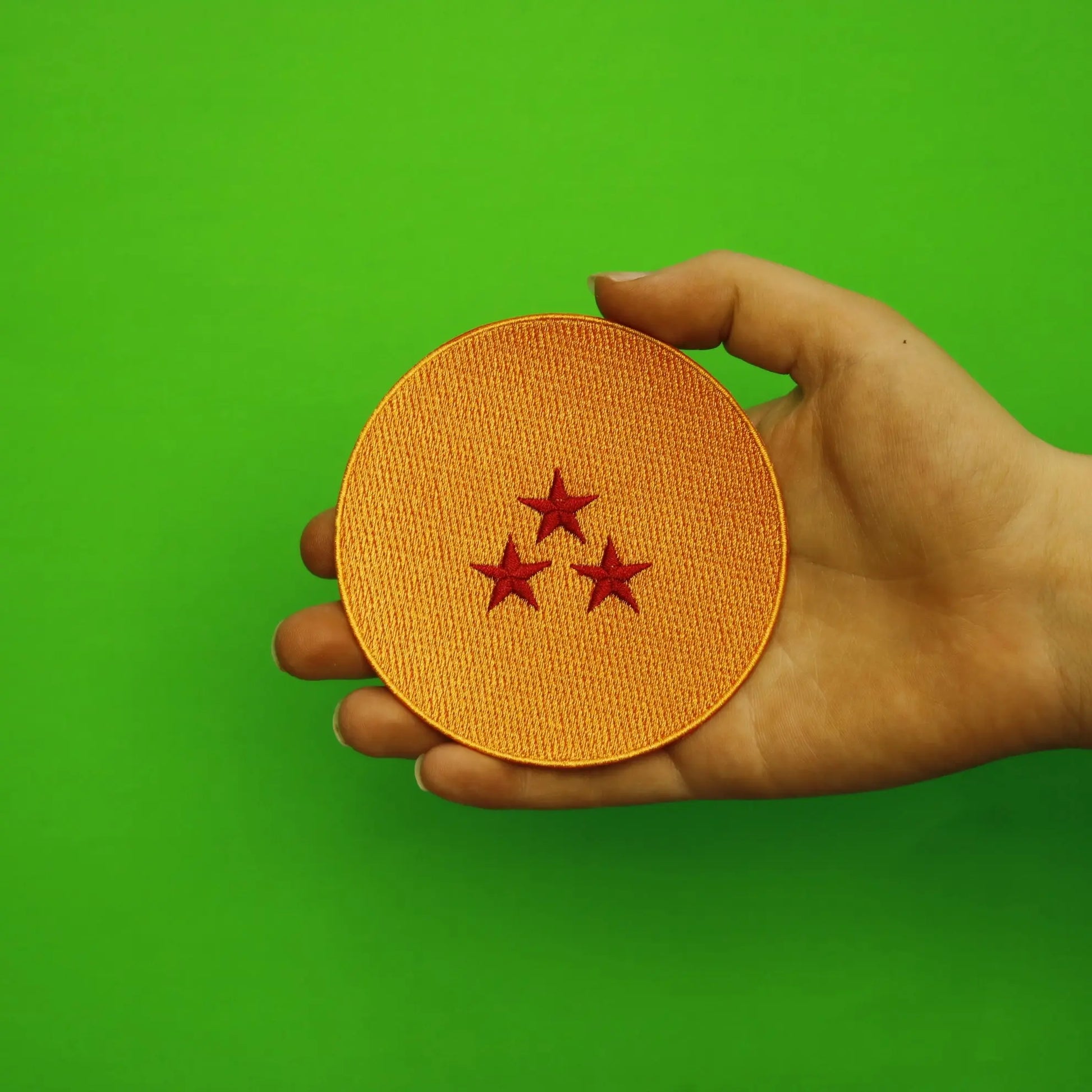 Dragon Ball Z Three Star Dragonball Anime Embroidered Iron On Patch