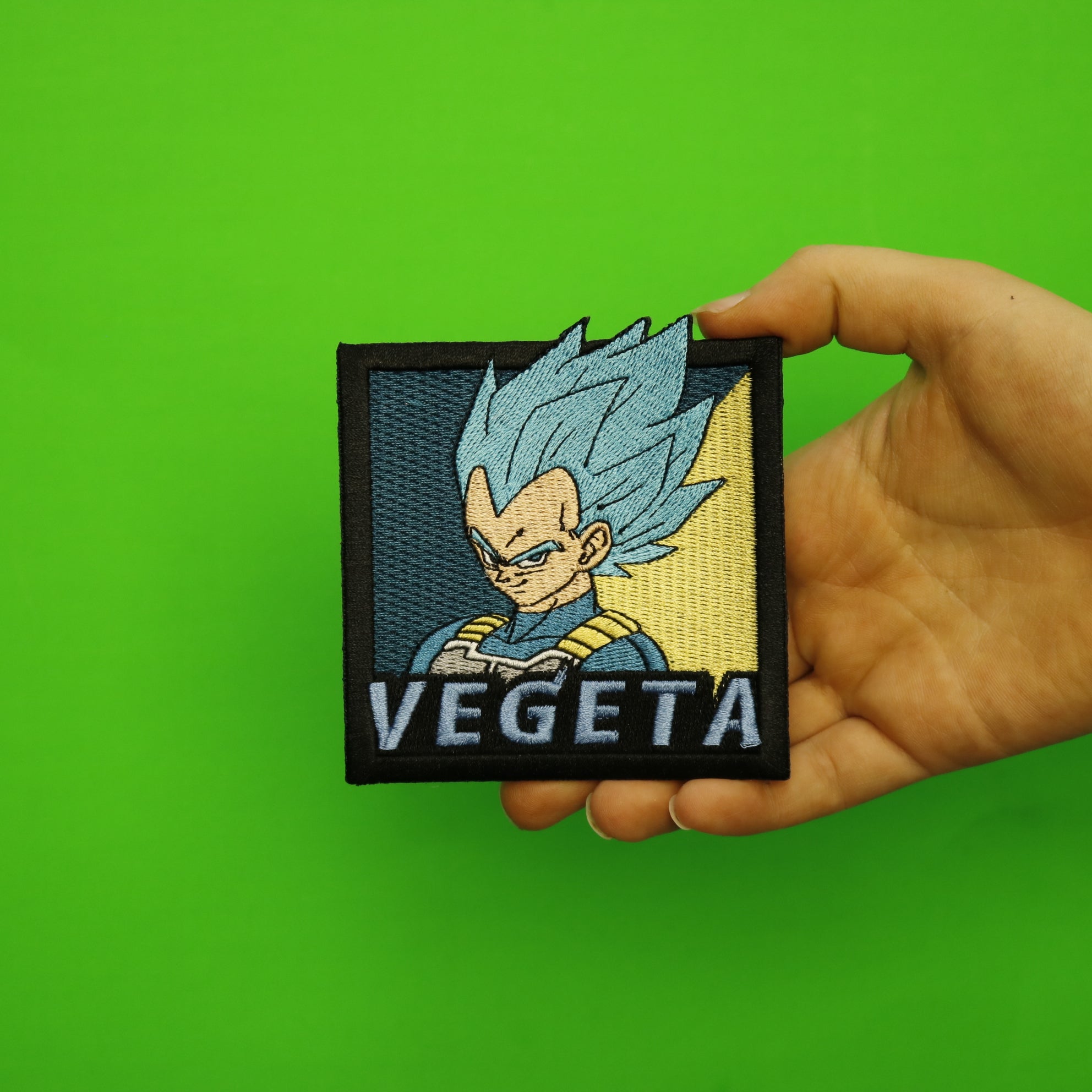 Dragon Ball Super Broly SSGSS Vegeta Anime Square Embroidered Patch