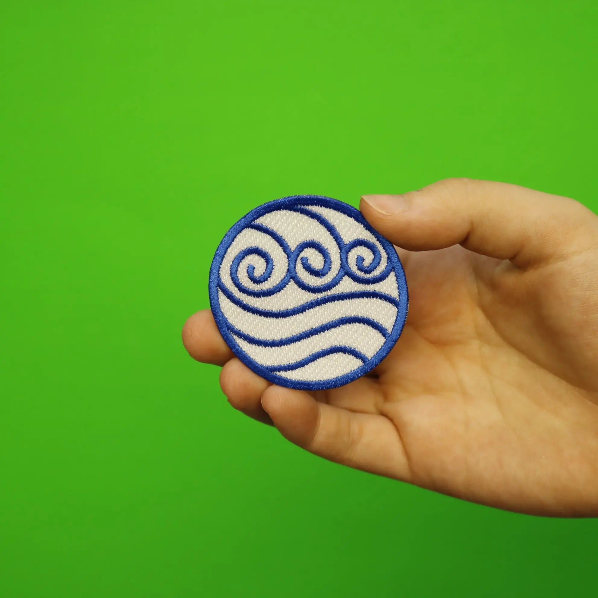 Water Nation Symbol Round Embroidered Iron On Patch