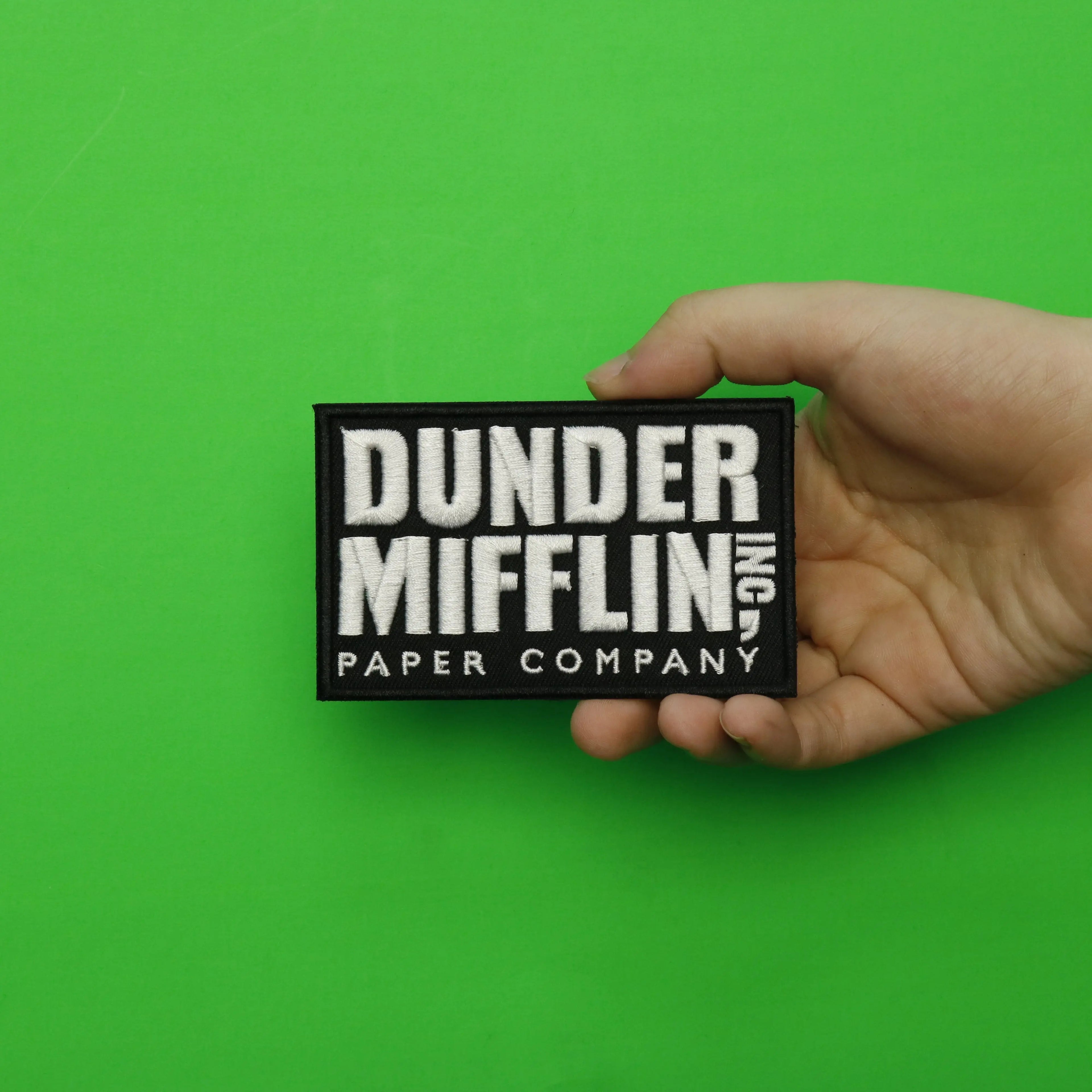 NBC The Office Dunder Mifflin Paper Company Box Logo Embroidered Iron on Patch