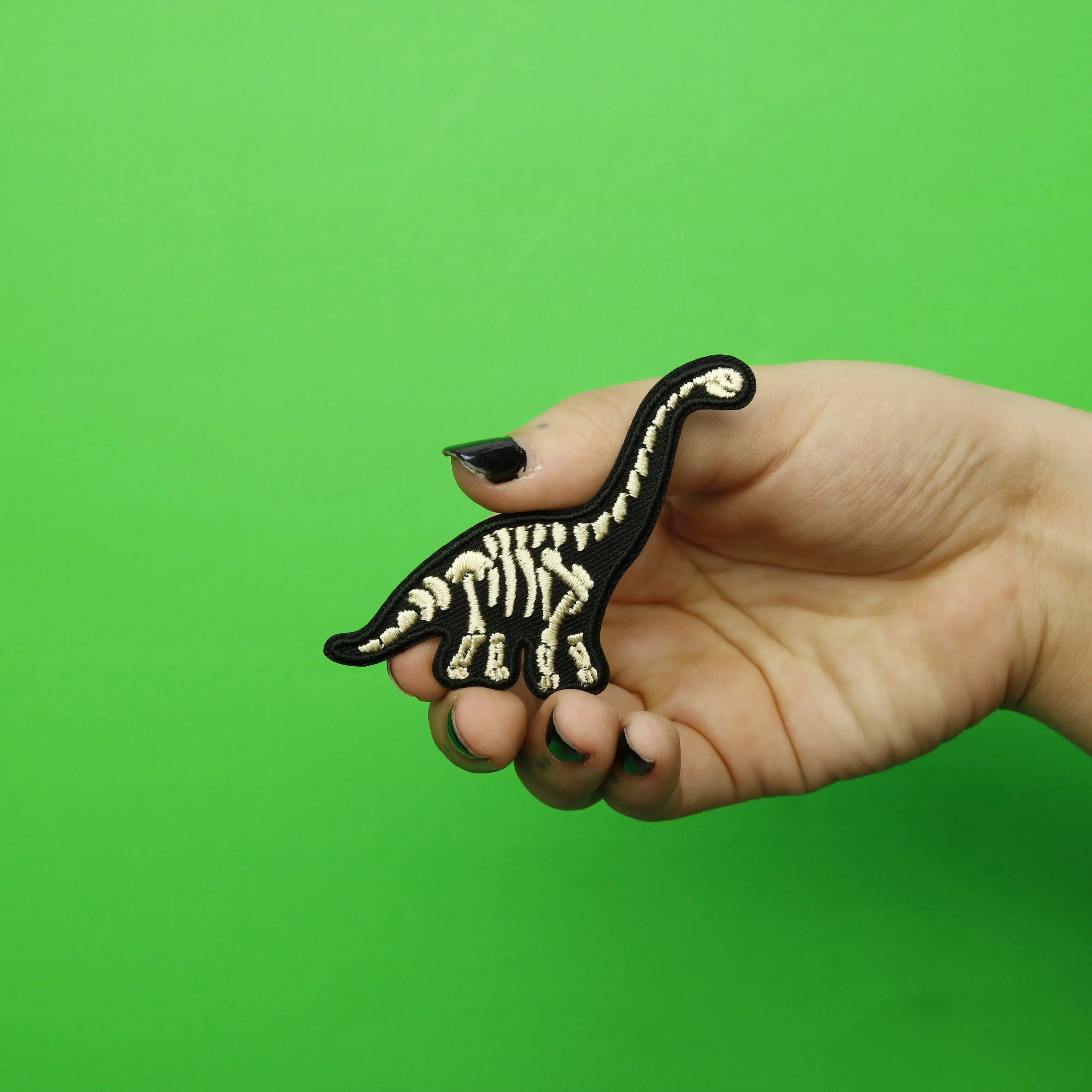 Brachiosaurus Bones Dinosaur Fossil Embroidered Iron On Patch