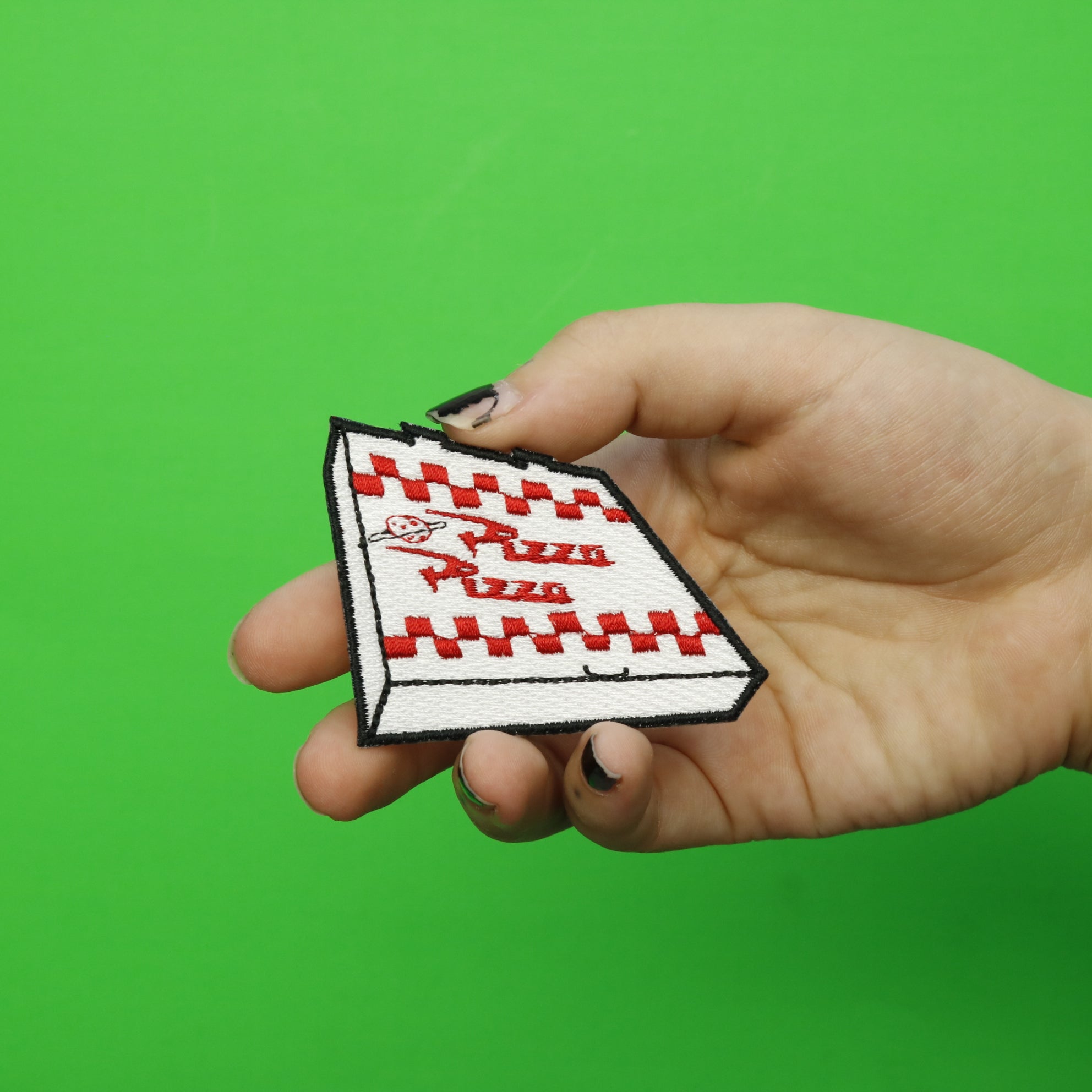 Pizza Pizza Box Iron On Embroidered Patch