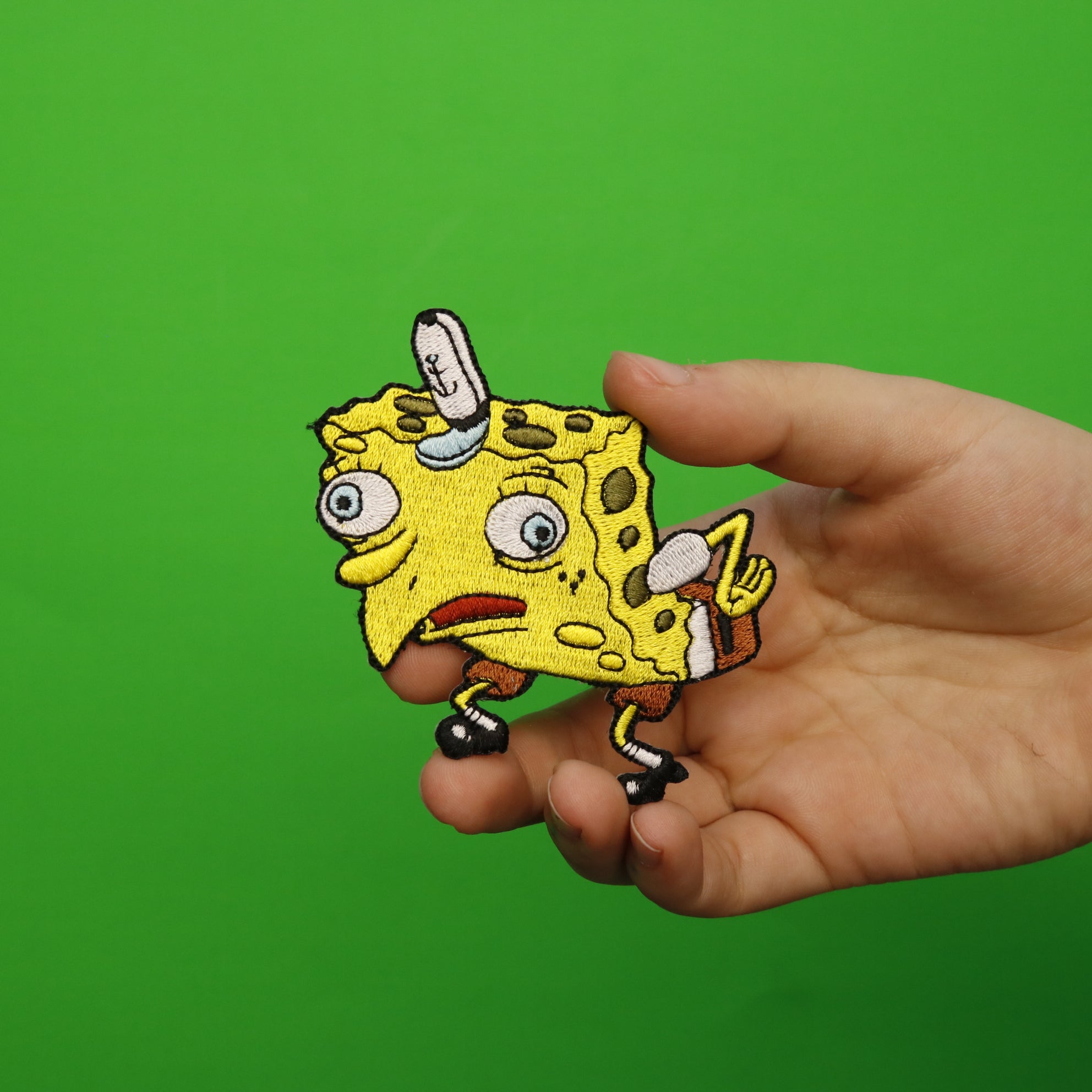 SpongeBob SquarePants Sponge Mock Embroidered Iron On Patch