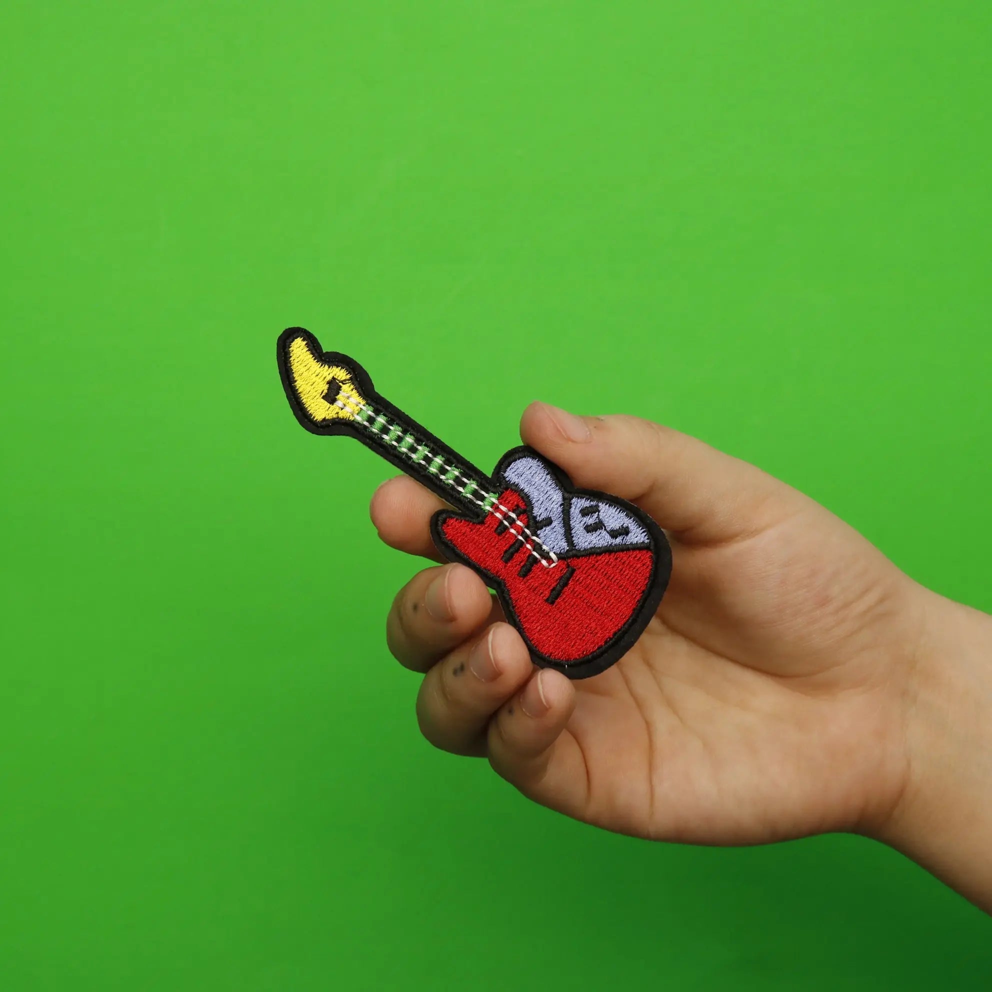 Colorful Electric Guitar Embroidered Iron On Patch