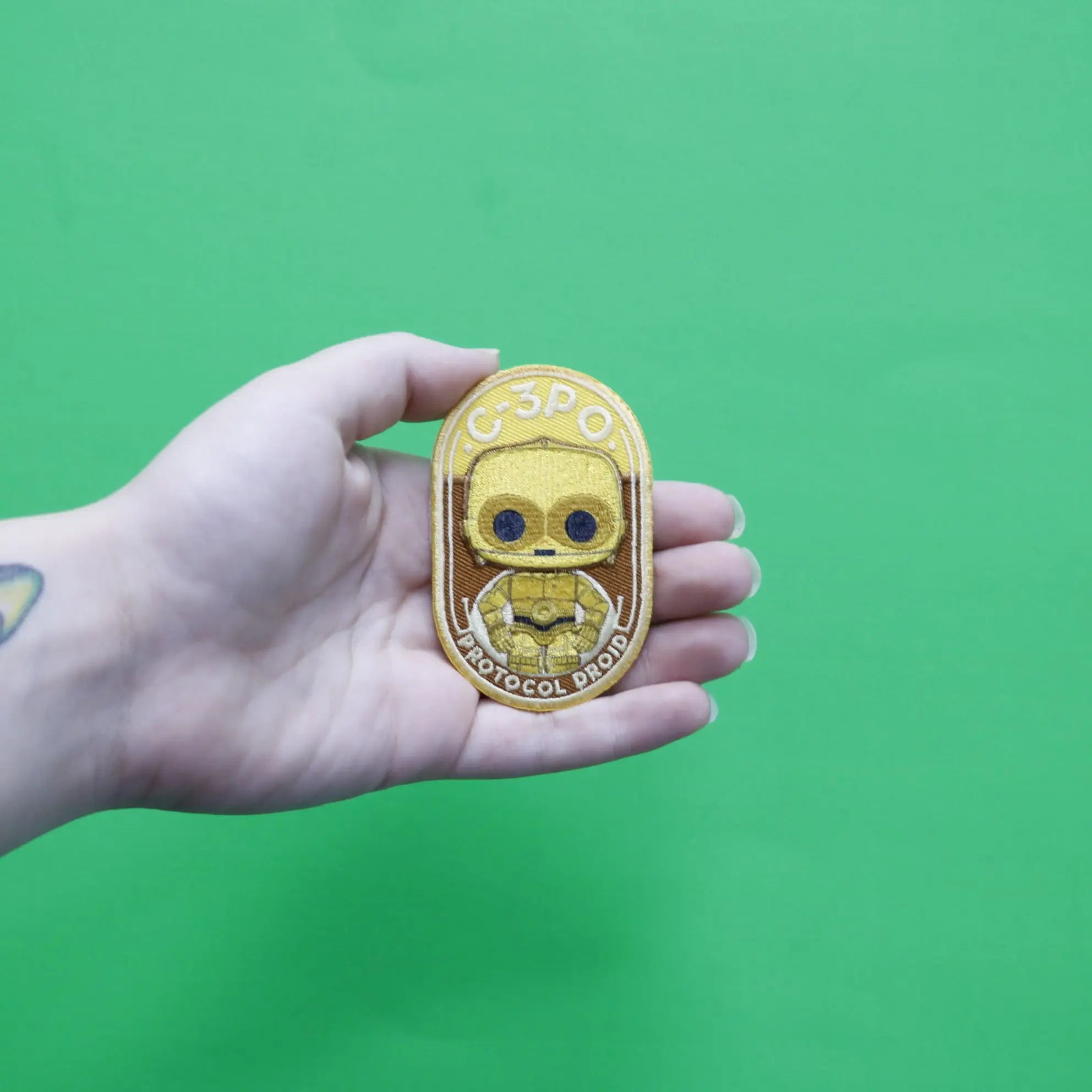 Official Star Wars POP C-3PO Protocol Droid Embroidered Iron On Patch