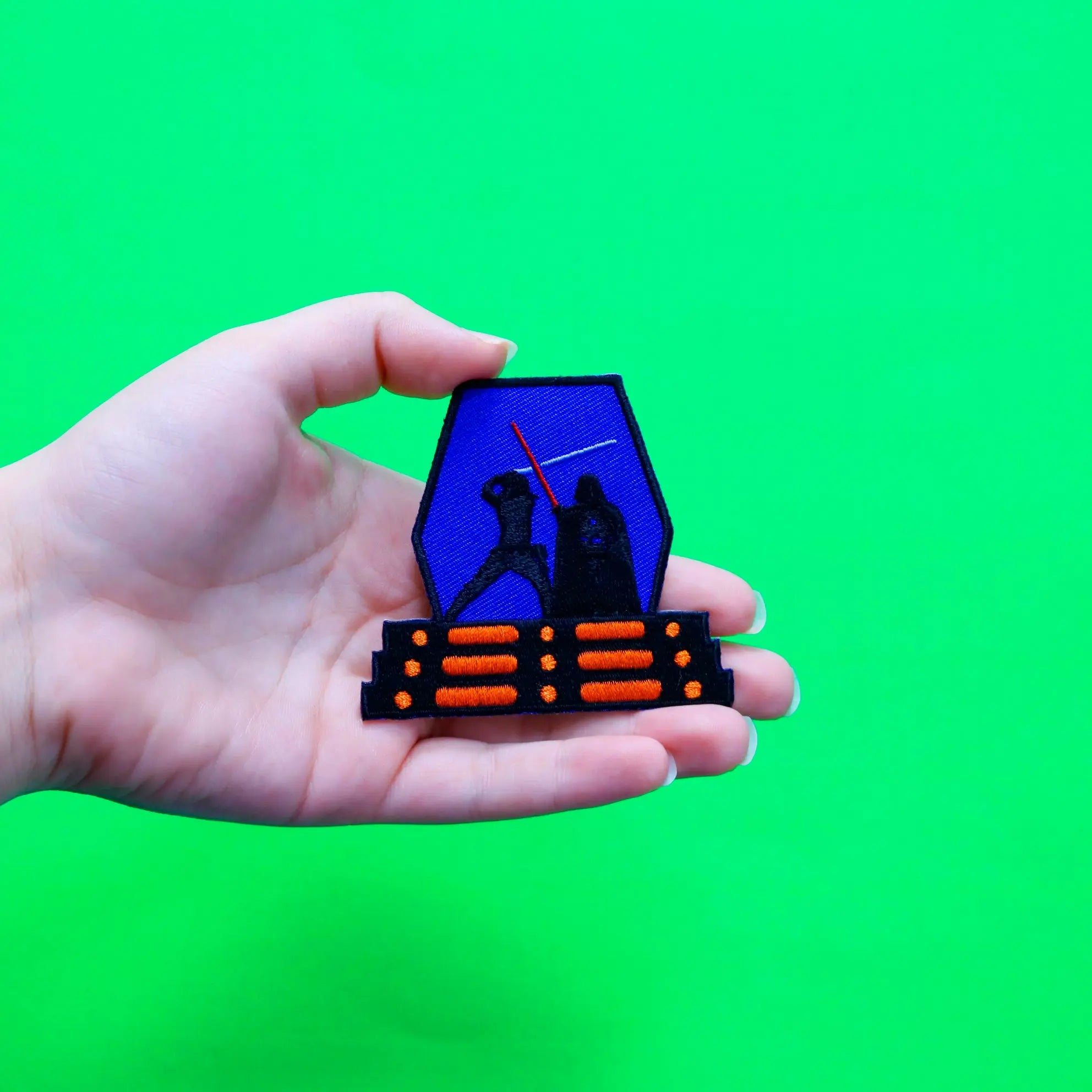 Official Star Wars Luke & Vader Fight Scene Embroidered Iron On Patch