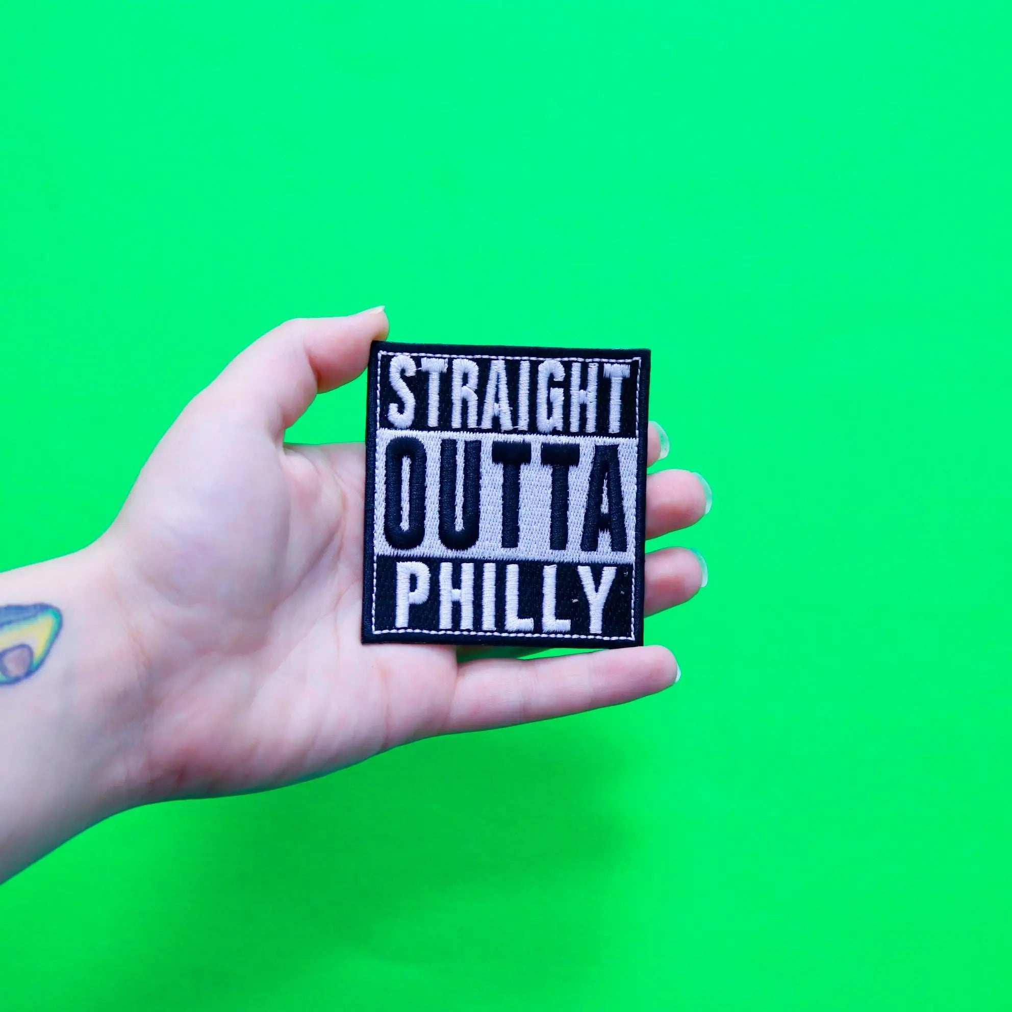 Straight Outta Philly Embroidered Iron On Patch