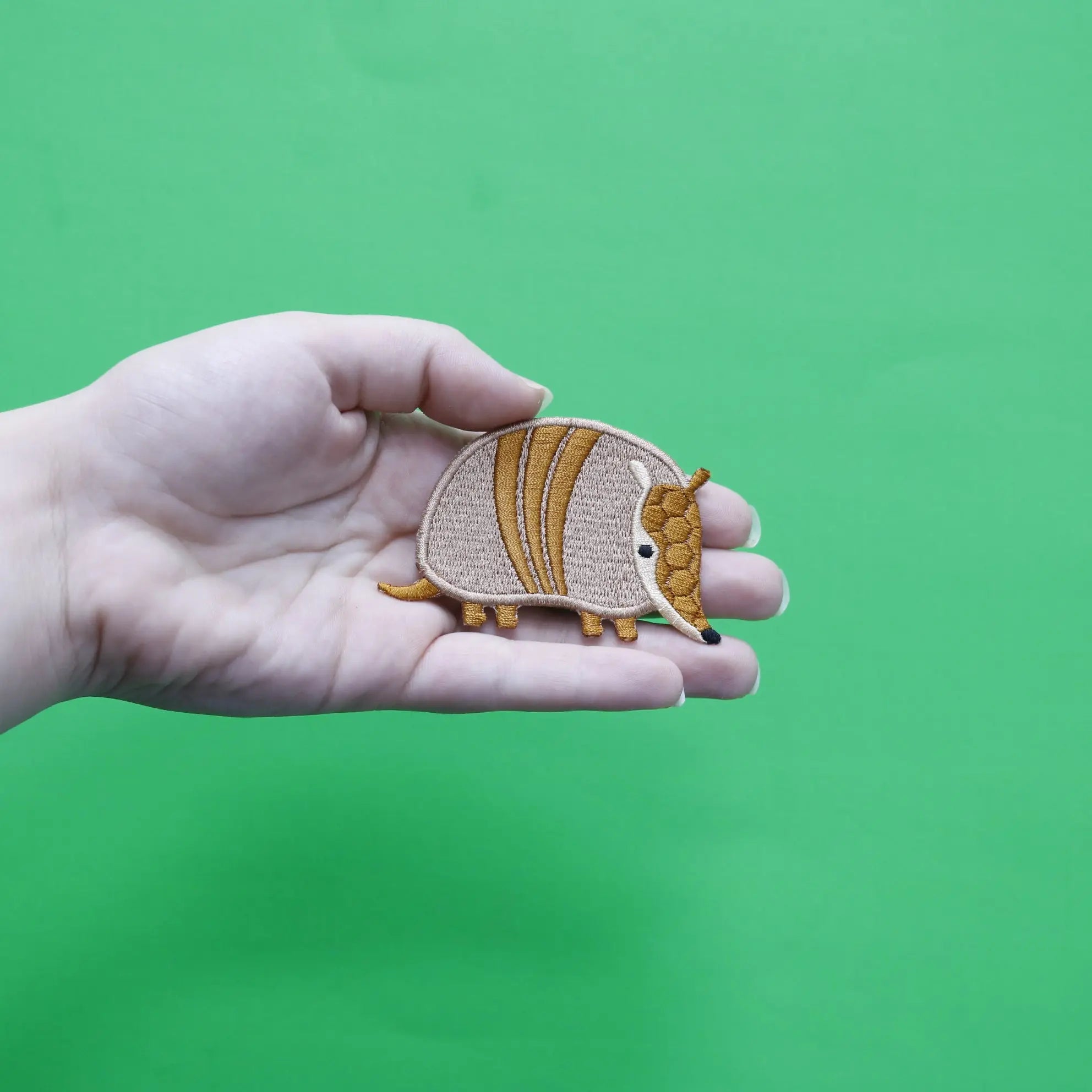 Armadillo Embroidered Iron On Patch