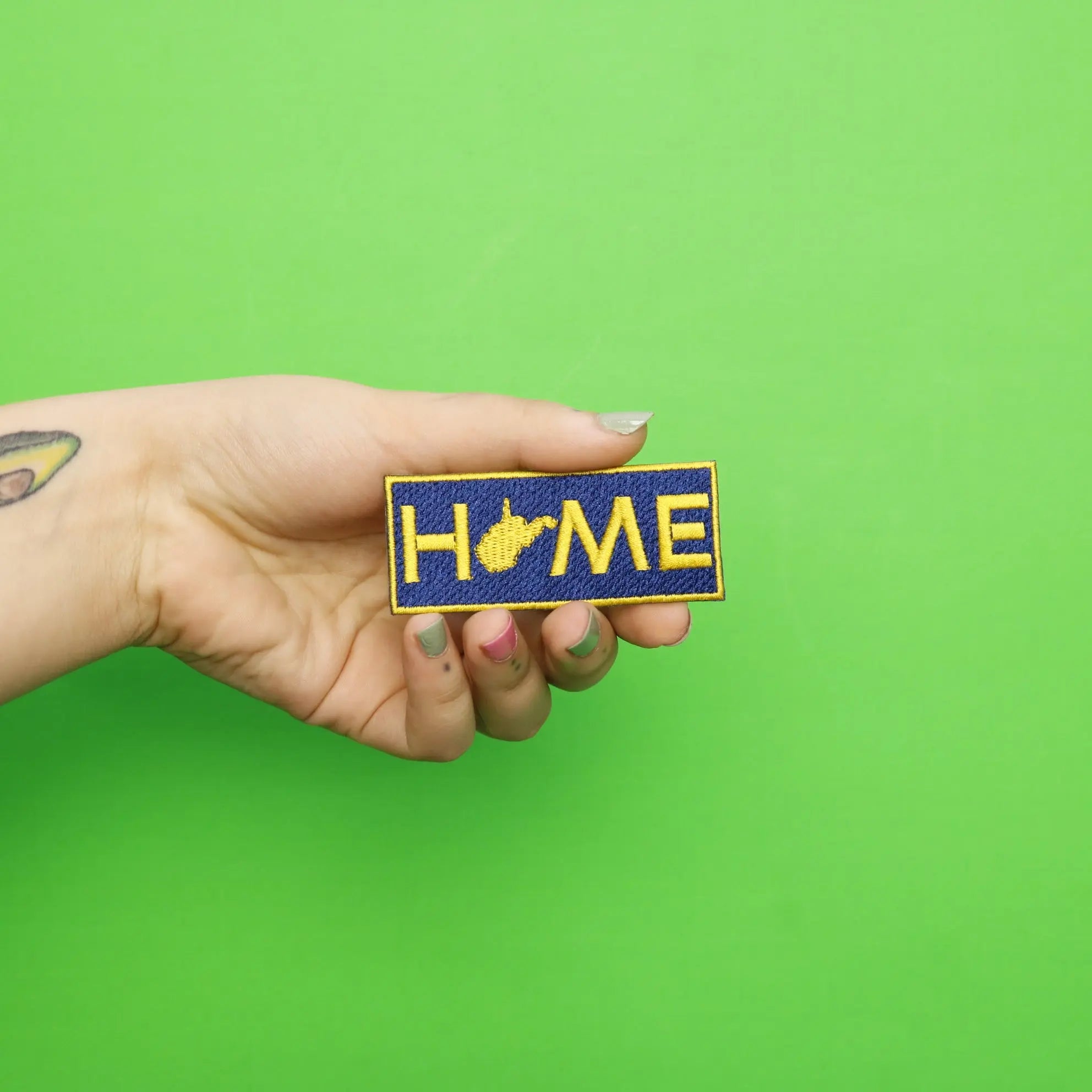 West Virginia Home With State Embroidered Iron On Patch