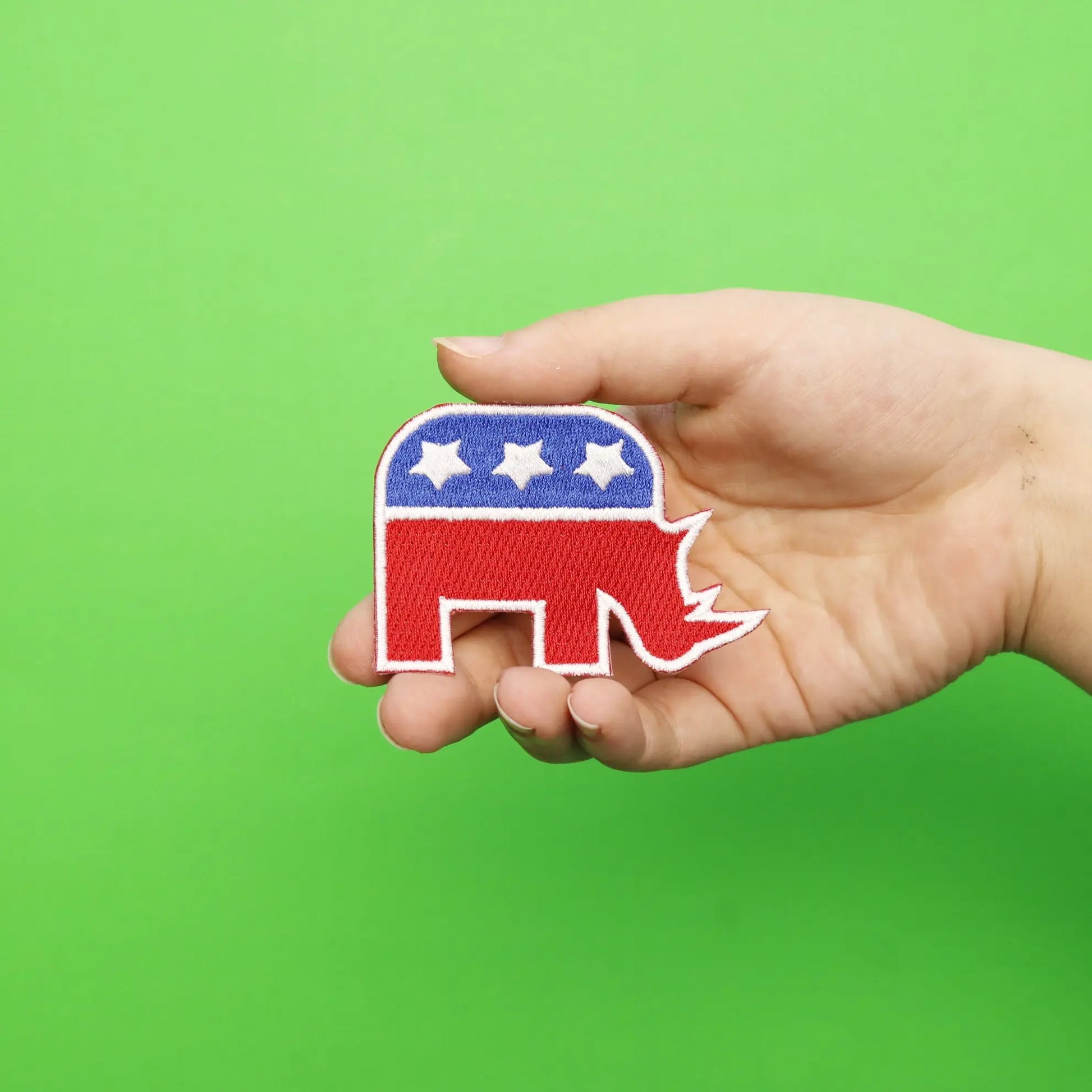 Political Rhinoceros Party Embroidered Iron On Patch