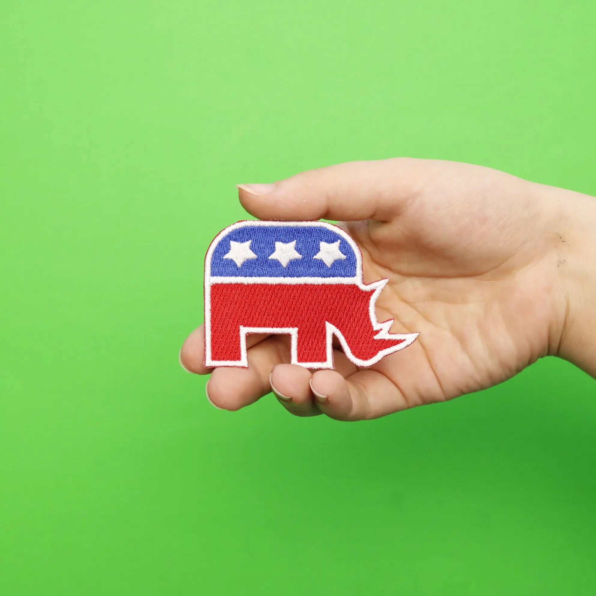 Political Rhinoceros Party Embroidered Iron On Patch