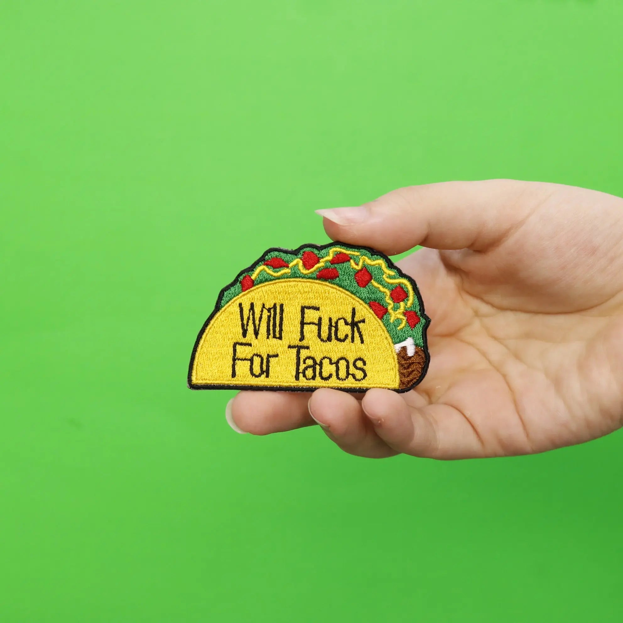 Funny Will F**k For Tacos Embroidered Iron On Patch
