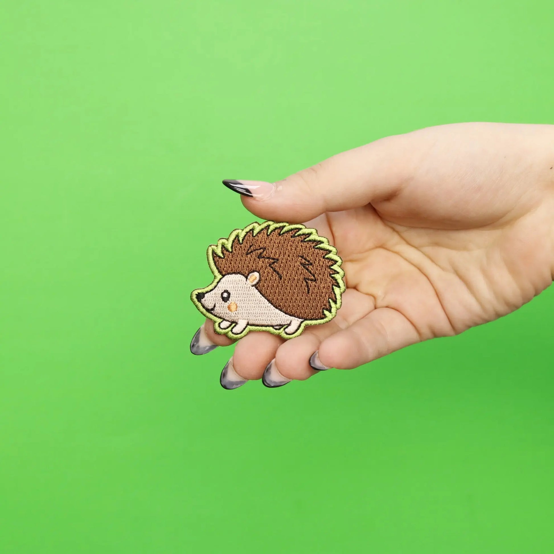 Cute Happy Hedgehog Embroidered Iron On Patch