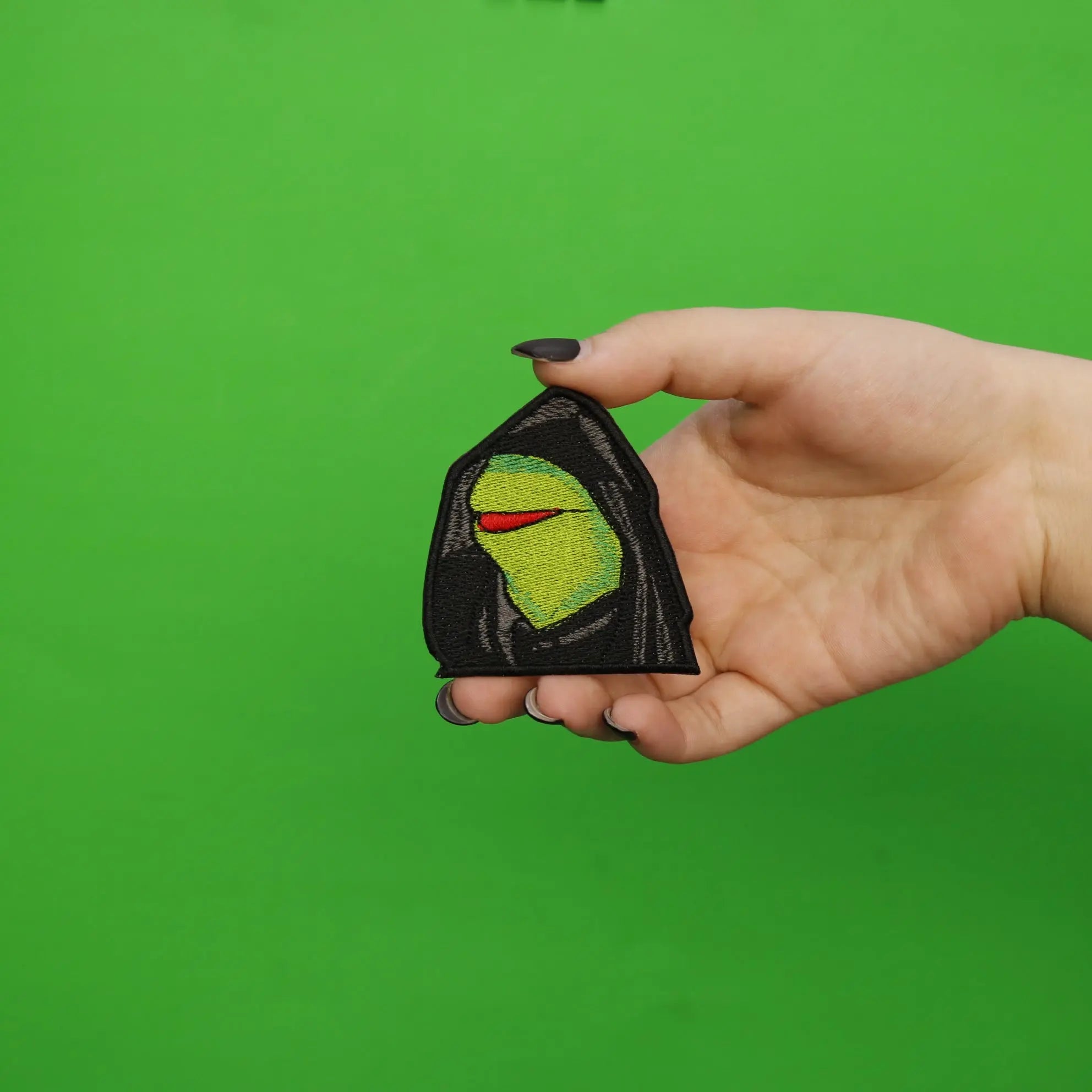 Evil Frog Embroidered Iron On Patch