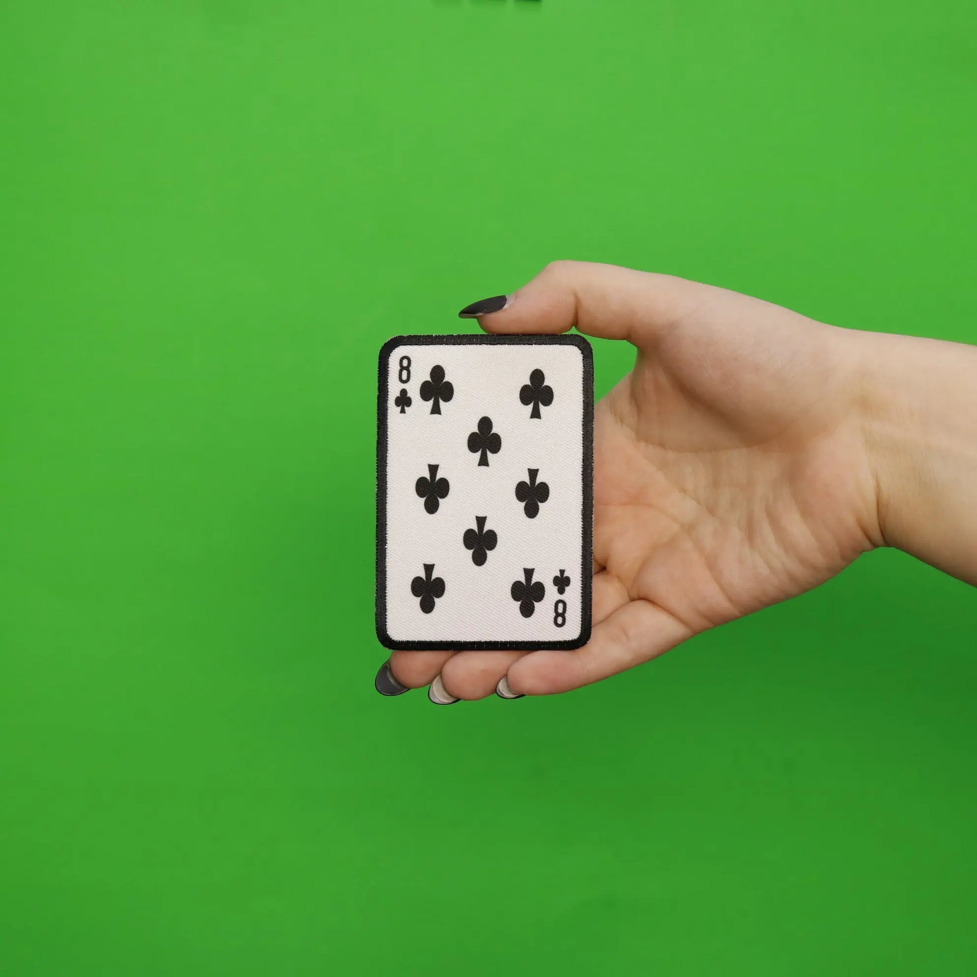 Eight Of Clubs Card FotoPatch Game Deck Embroidered Iron On