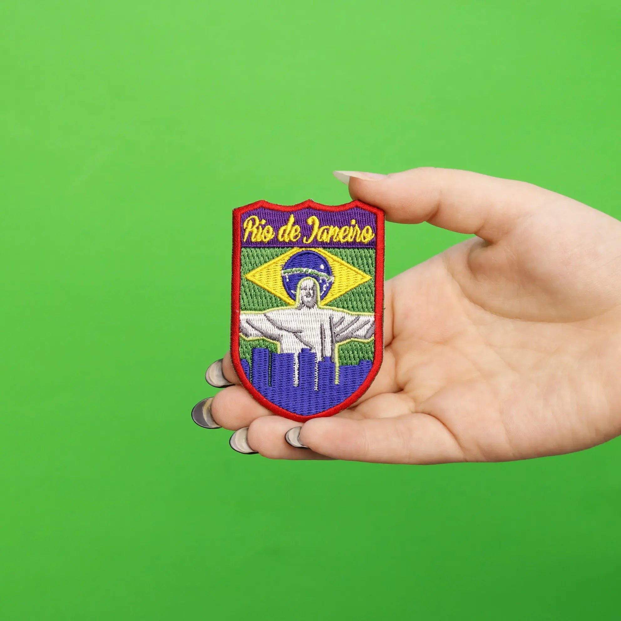 Rio de Janeiro Brazil Shield Embroidered Iron On Patch