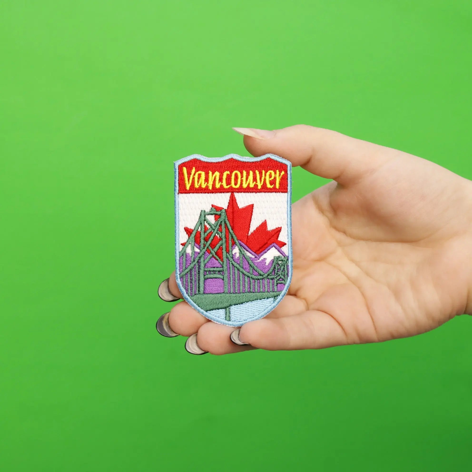 Vancouver Canada Shield Embroidered Iron On Patch