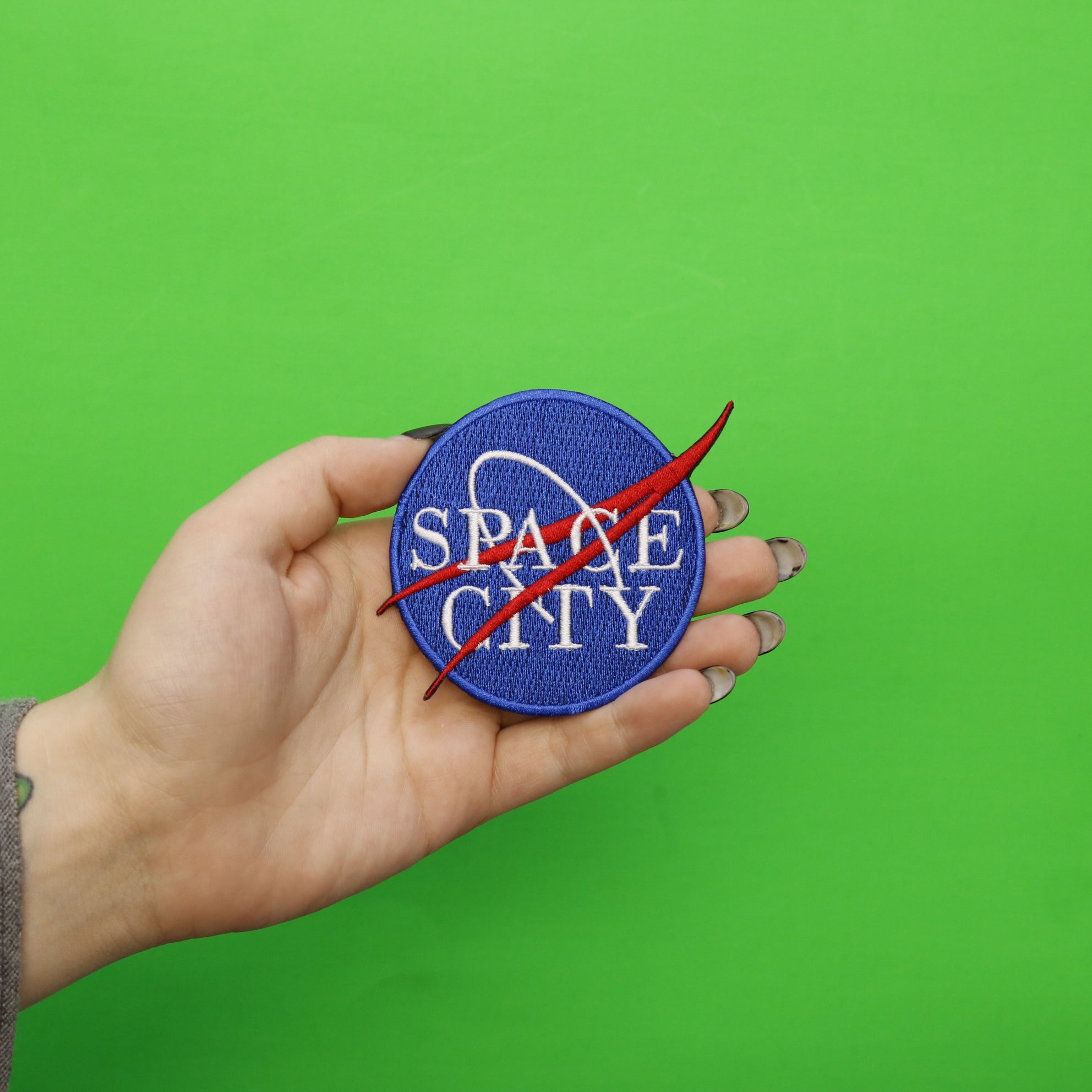 Space City Logo Iron On Patch