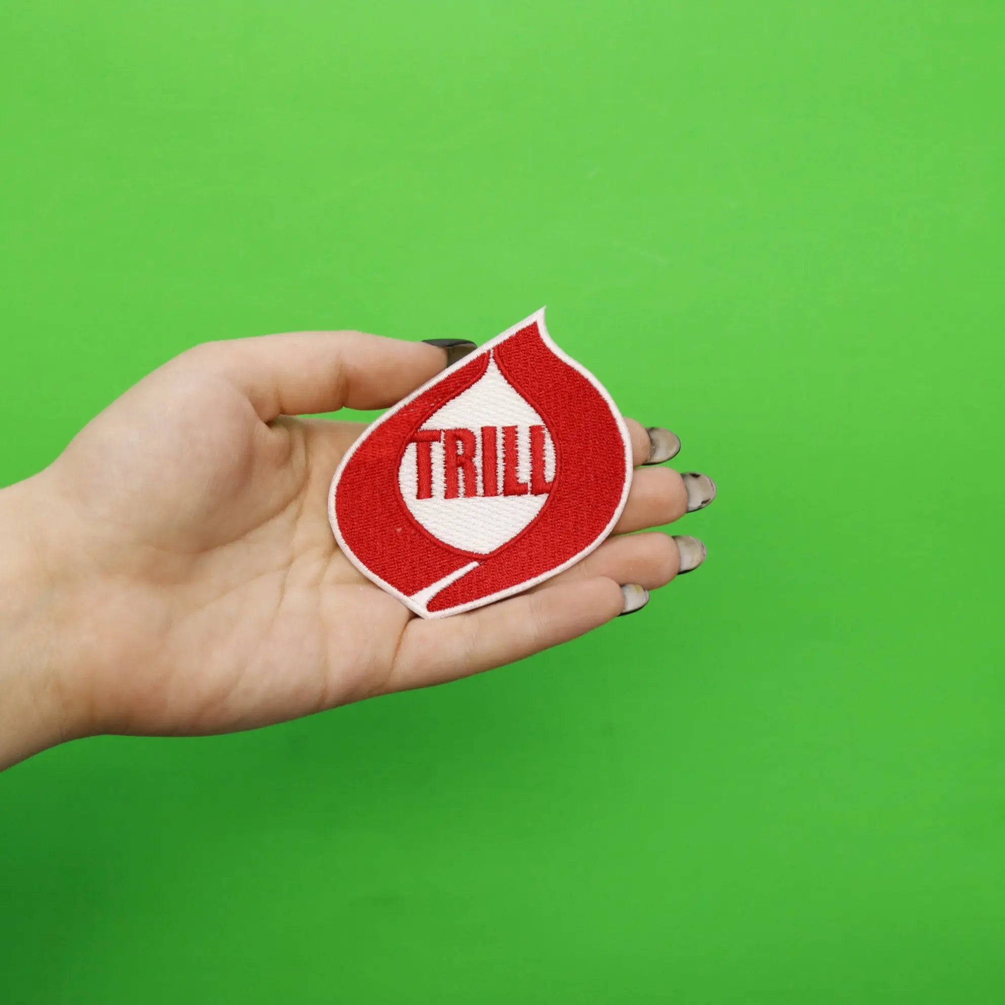 Trill Red Flame Iron On Patch