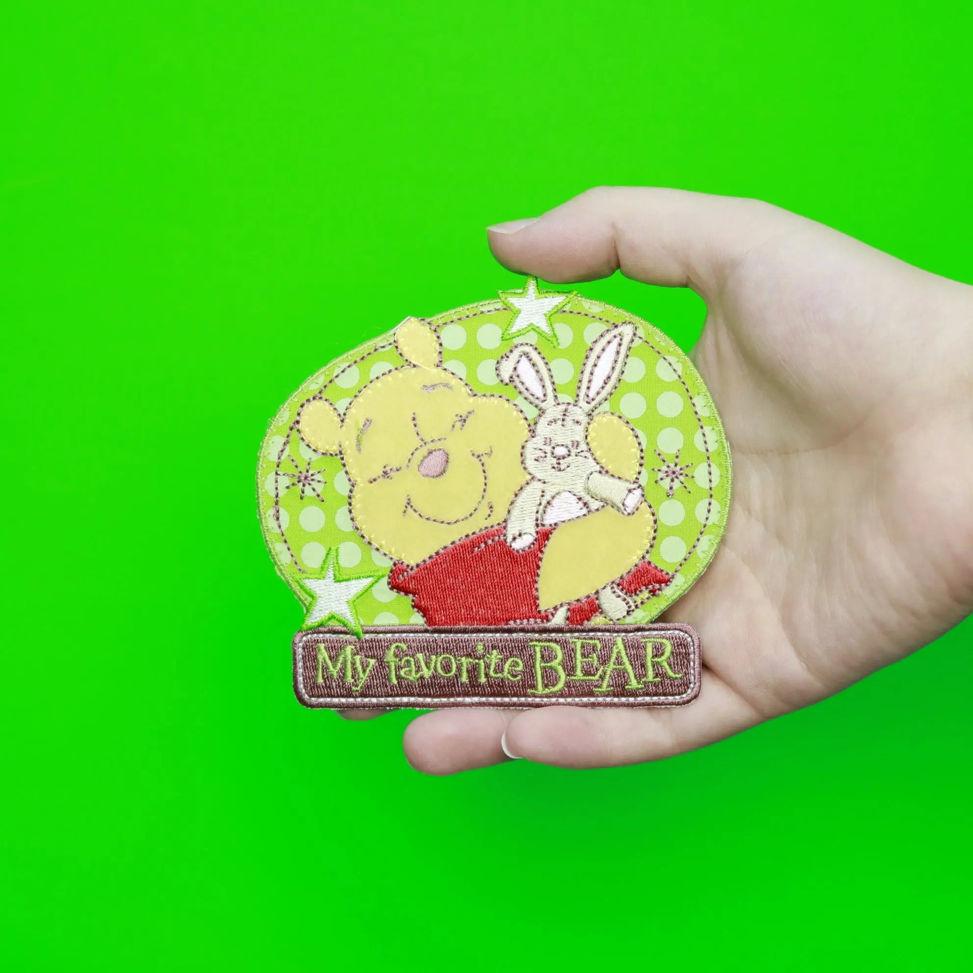 Disney My Favorite BEAR Embroidered Applique Iron On Patch