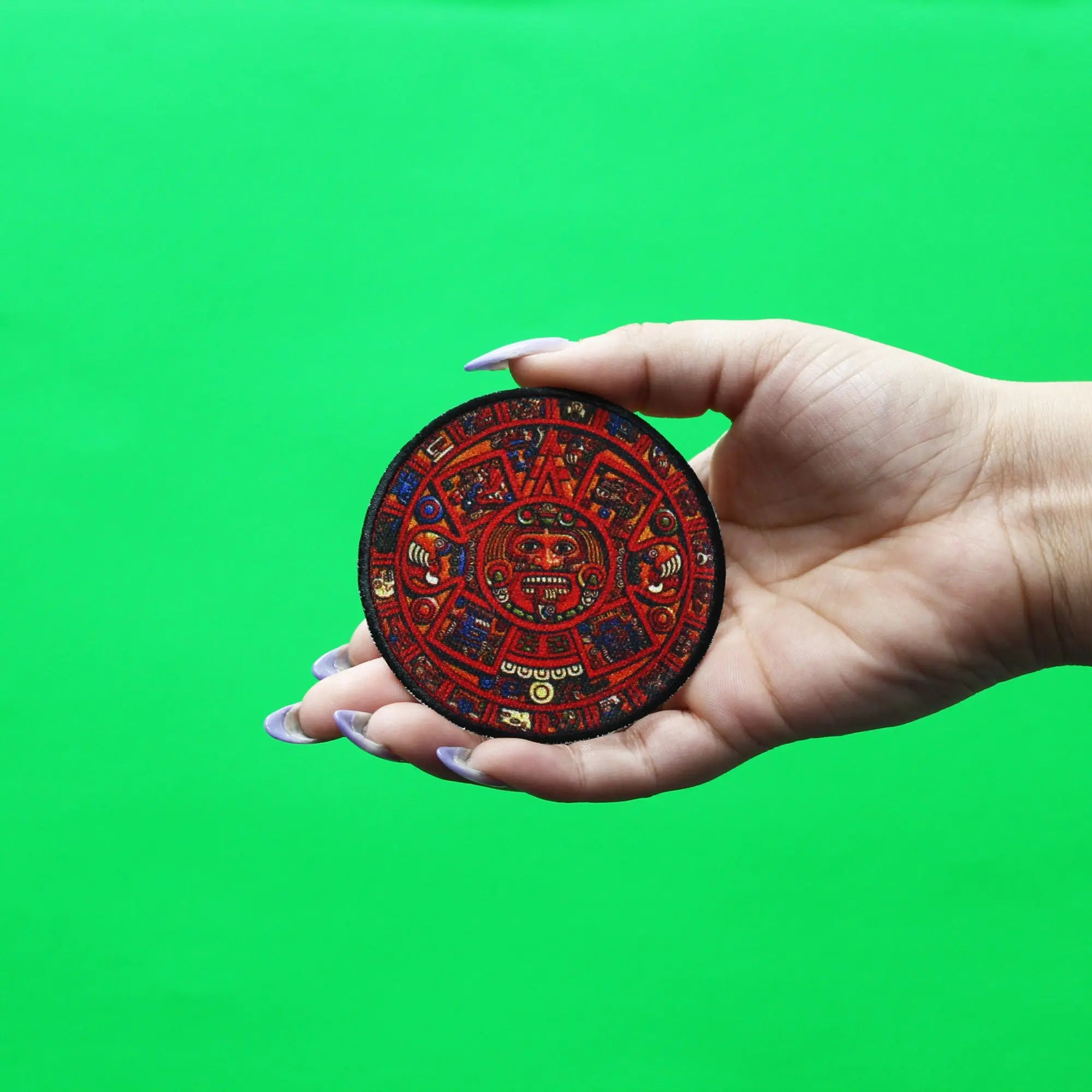 Mayan Calendar Patch Hispanic Culture Embroidered Iron On