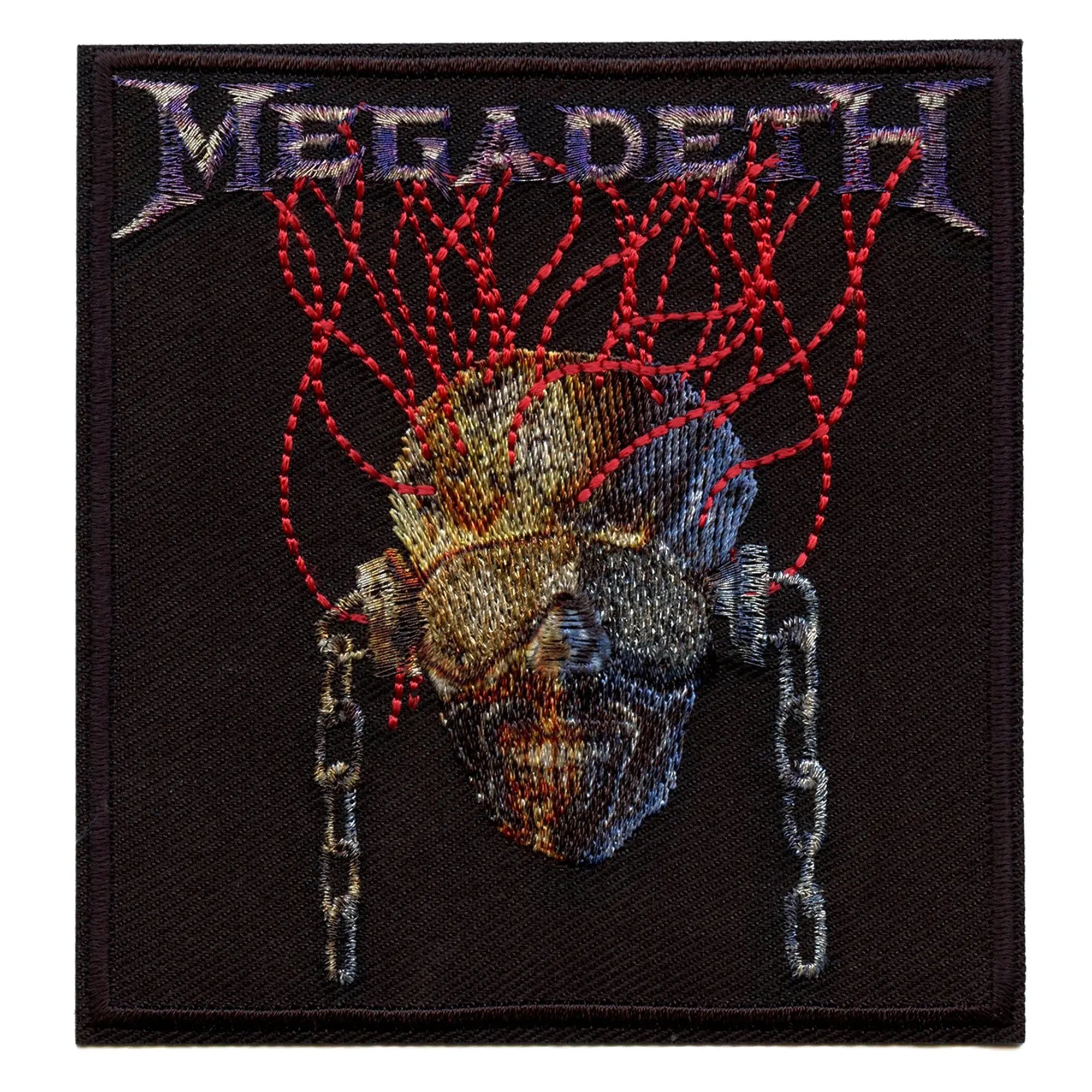 Megadeth Patch Skull Wires Embroidered Iron On